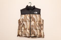 Supreme The North Face Fur Print Nuptse Vest | Grailed