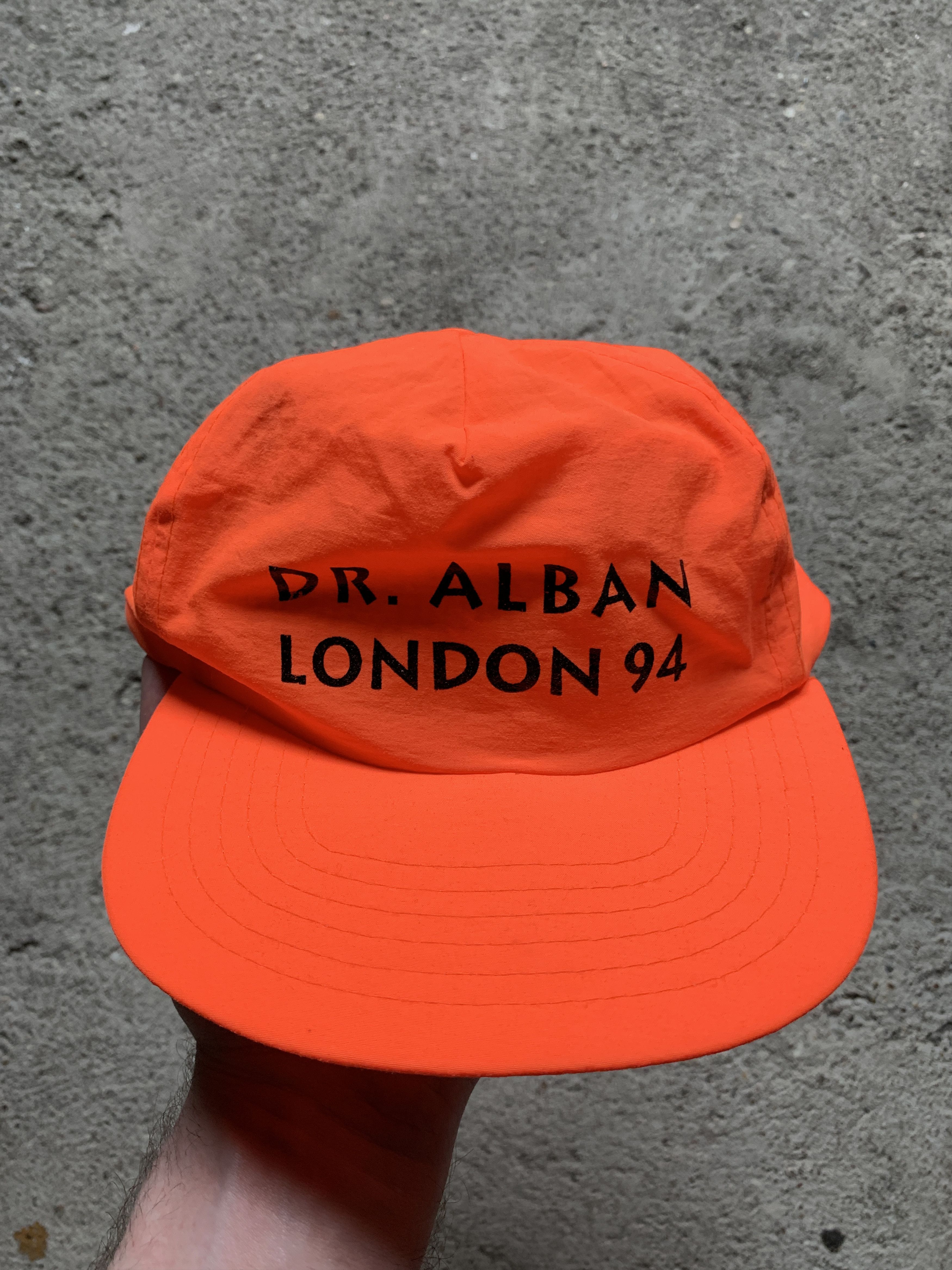 Band Tees Vintage Dr. Alban London 1994 Neon Orange Hat Size ONE SIZE - 1 Thumbnail