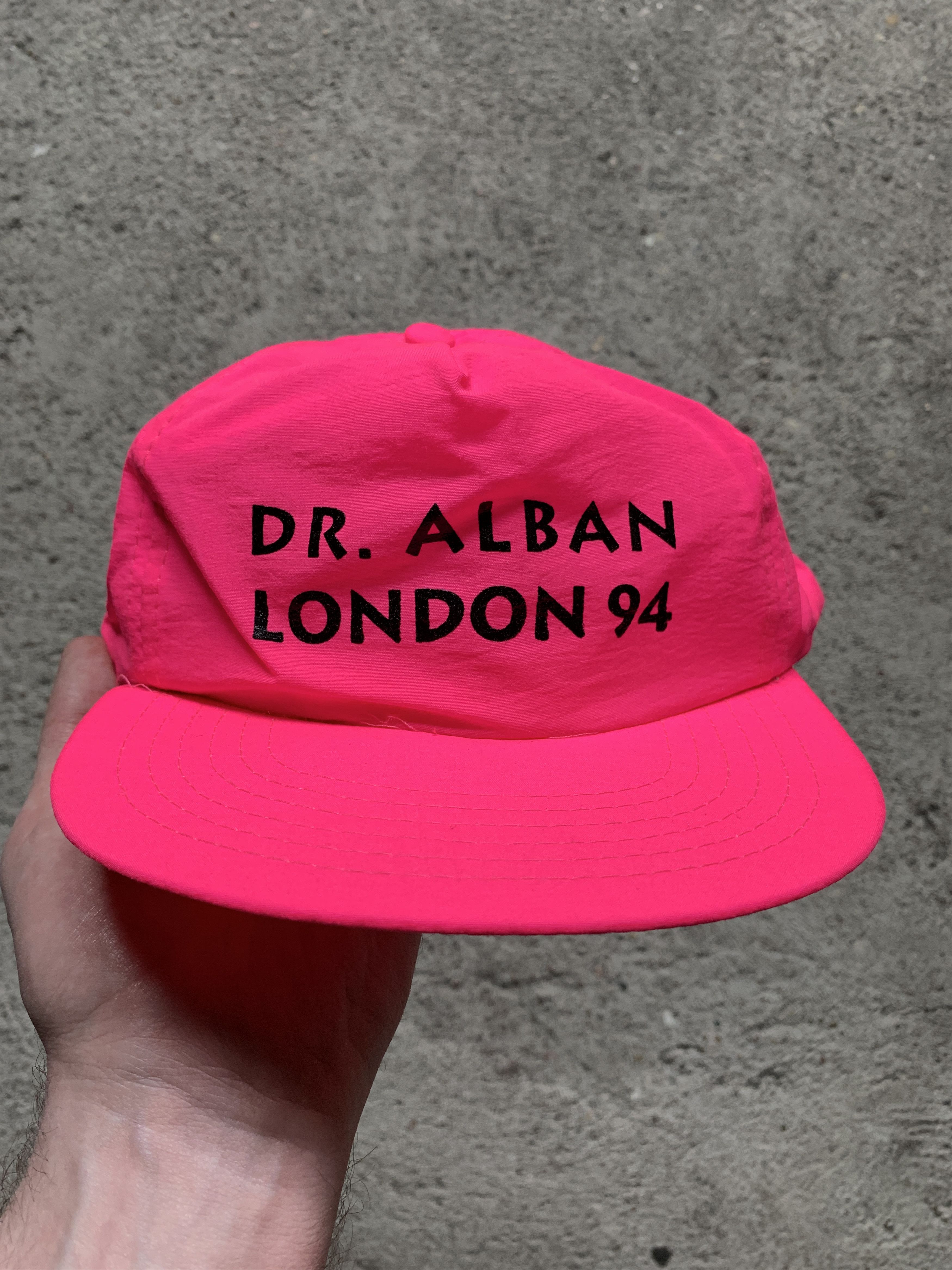 Band Tees Vintage Dr. Alban London 1994 Neon Pink Hat Size ONE SIZE - 1 Thumbnail