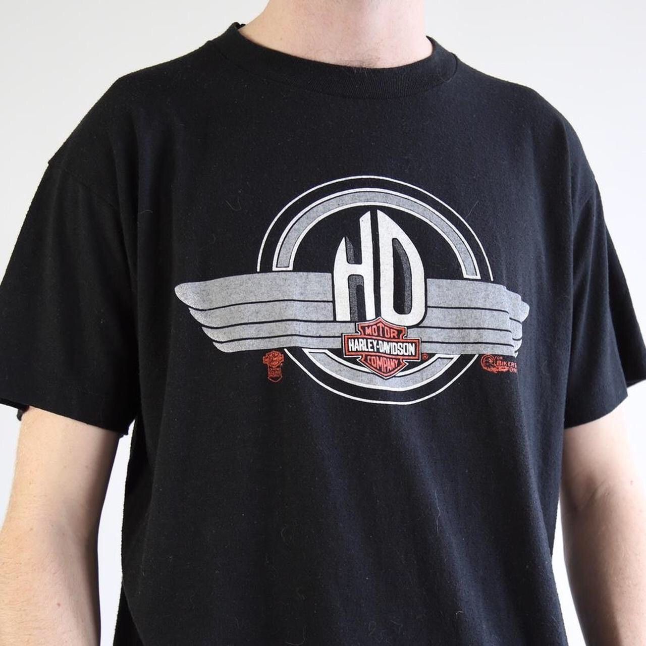 Harley Davidson × Vintage Vintage Harley Davidson logo graphic tee Size US XL / EU 56 / 4 - 2 Thumbnail