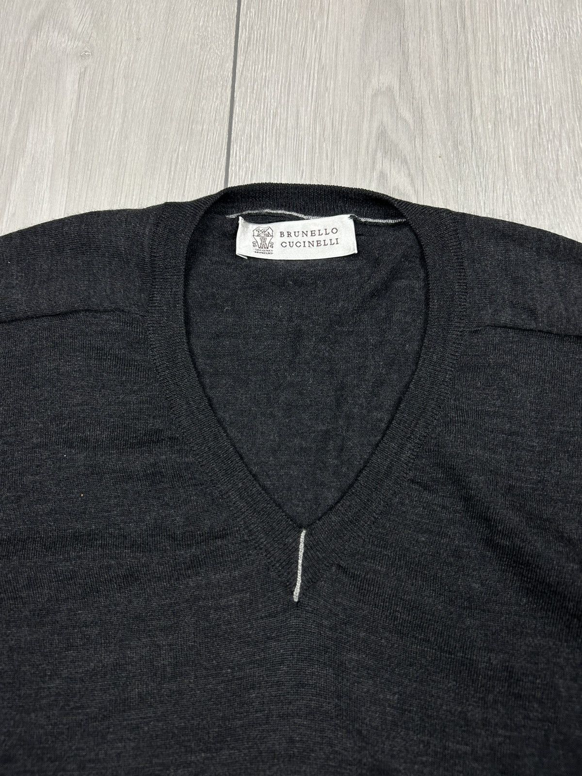 Brunello Cucinelli Brunello Cucinelli Wool & Cashmere V neck Men’s Sweater M Size US M / EU 48-50 / 2 - 3 Thumbnail