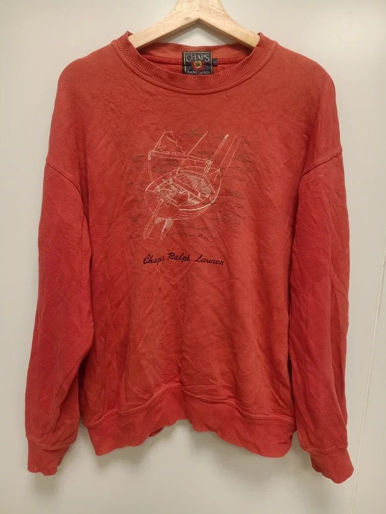 Chaps Ralph Lauren × Ralph Lauren × Vintage Vintage 90s sweatshirt chaps ralph lauren logo embroidery Size US L / EU 52-54 / 3 - 1 Thumbnail