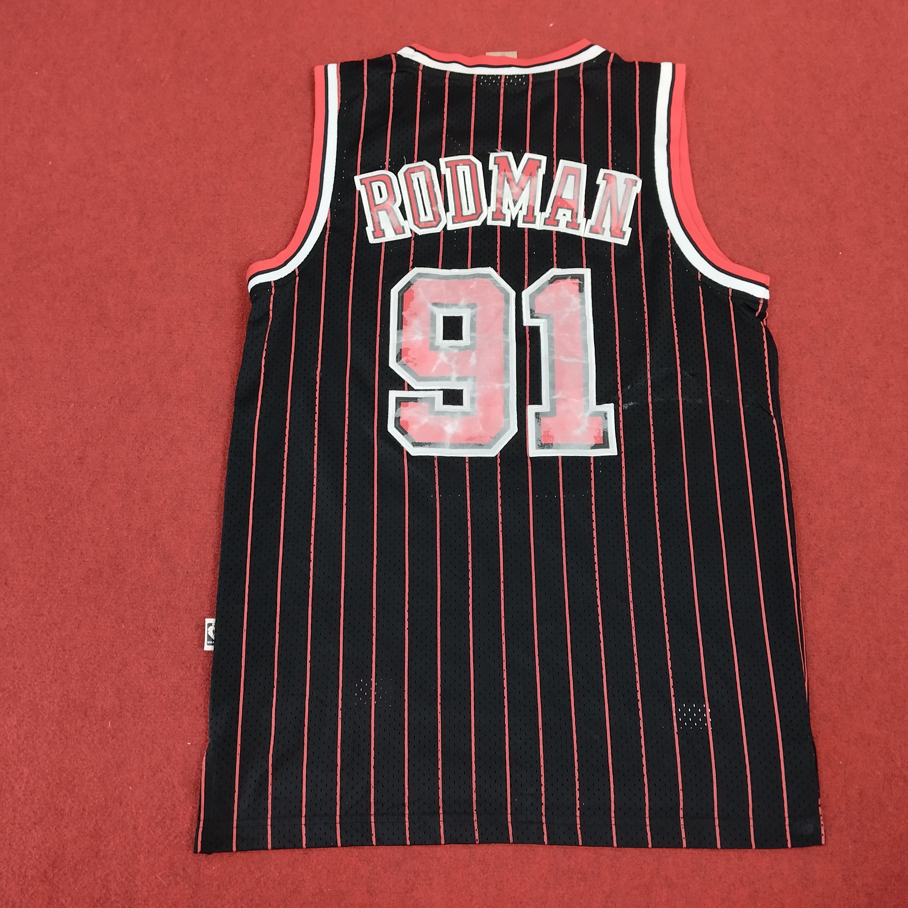 Adidas × NBA × Vintage ADIDAS Chicago Bulls NBA Rodman 91 Jersey Size US L / EU 52-54 / 3 - 3 Thumbnail