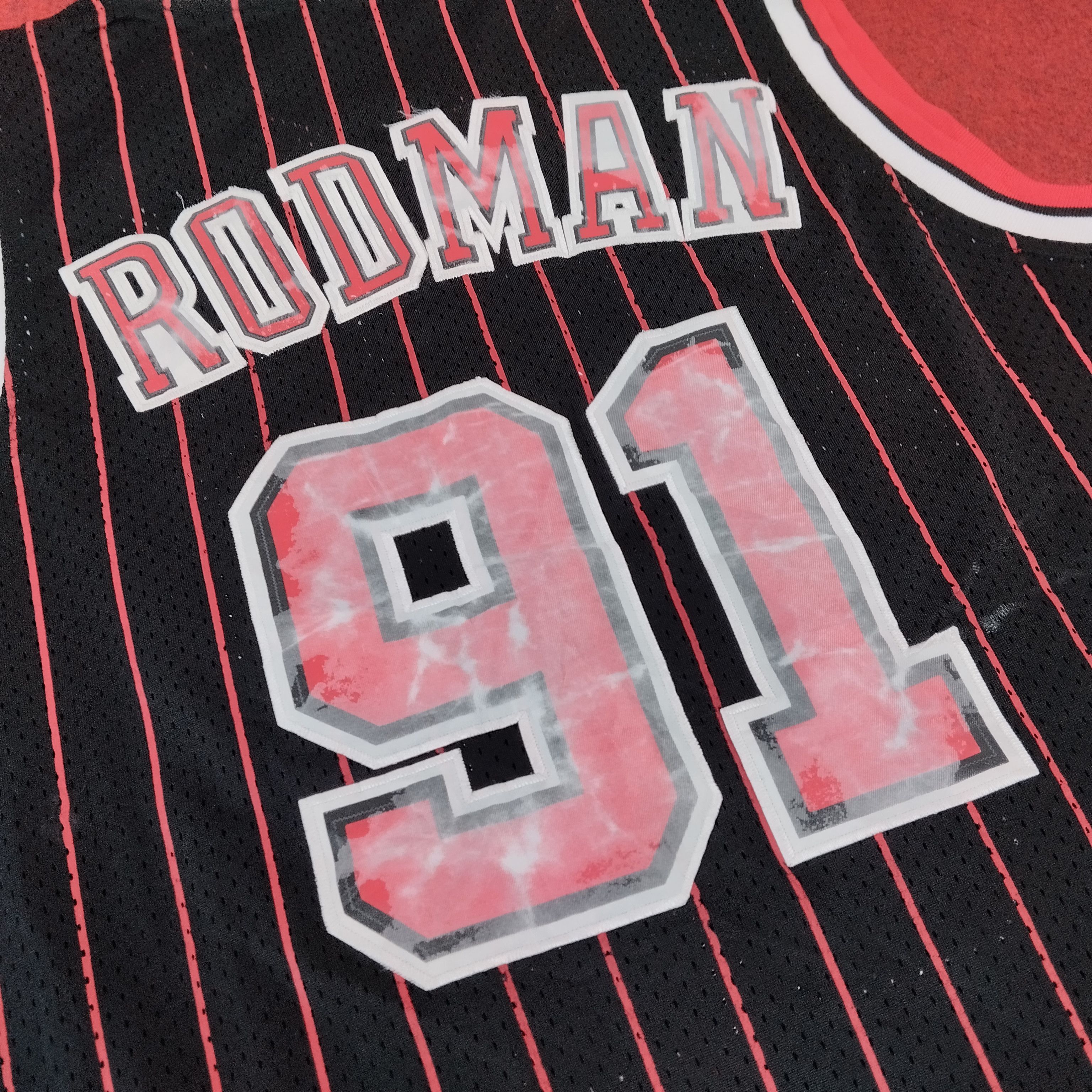 Adidas × NBA × Vintage ADIDAS Chicago Bulls NBA Rodman 91 Jersey Size US L / EU 52-54 / 3 - 4 Thumbnail