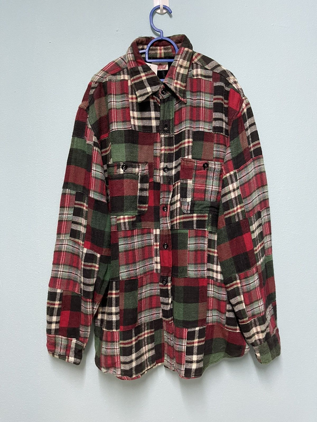 Blue Blue Japan × HOLLYWOOD RANCH MARKET × Vintage VINTAGE PATCHES WOOL FLANNEL WINTER BLUE BLUE JAPAN Size US XL / EU 56 / 4 - 1 Thumbnail
