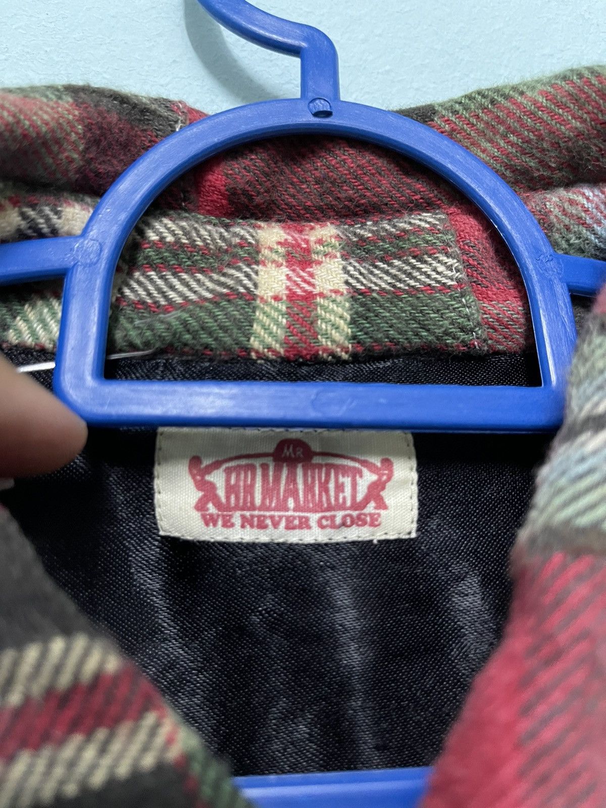 Blue Blue Japan × HOLLYWOOD RANCH MARKET × Vintage VINTAGE PATCHES WOOL FLANNEL WINTER BLUE BLUE JAPAN Size US XL / EU 56 / 4 - 6 Thumbnail