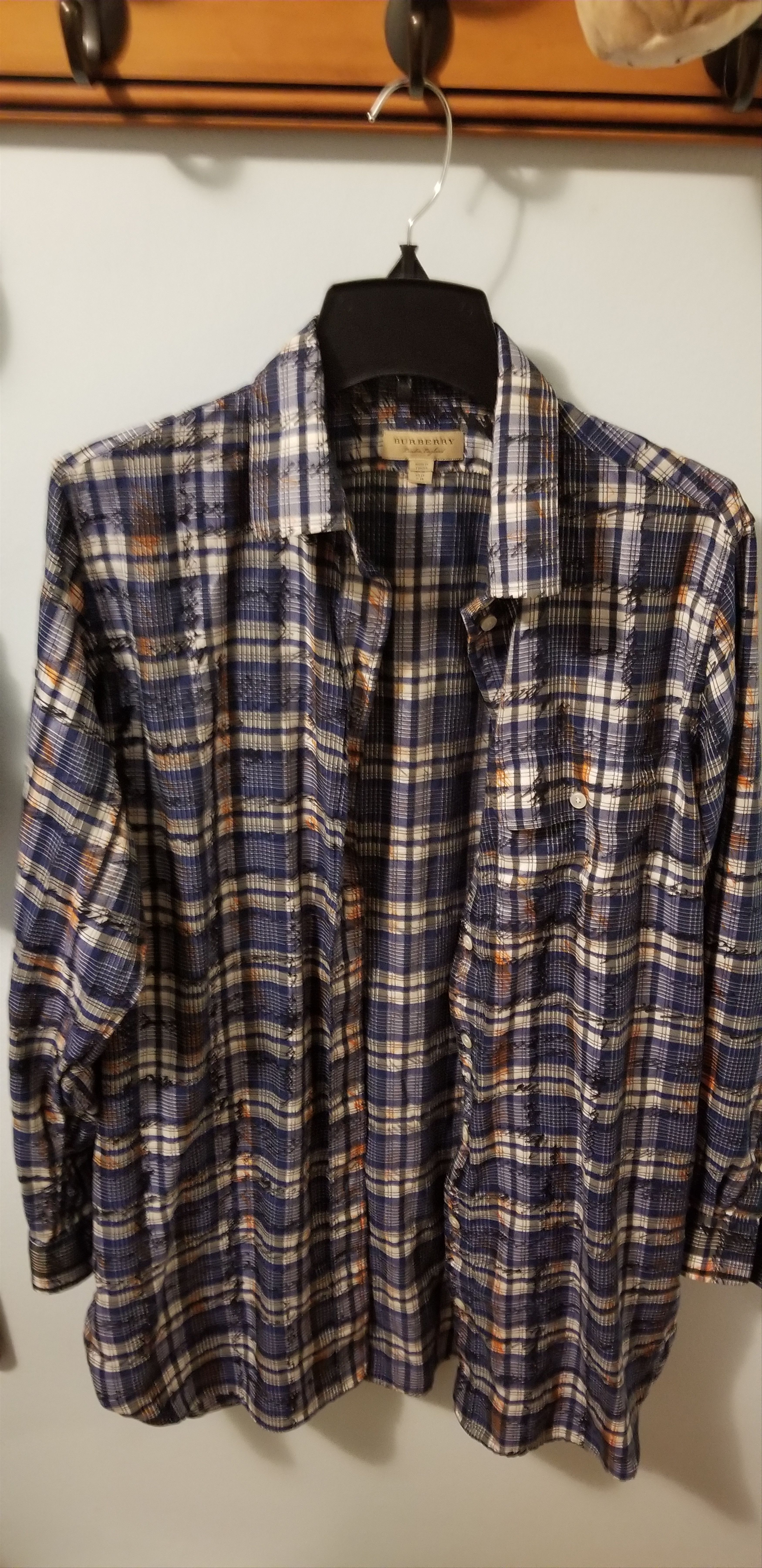 Burberry Women Oversize Burberry Button Up Shirt Size XL / US 12-14 / IT 48-50 - 1 Thumbnail