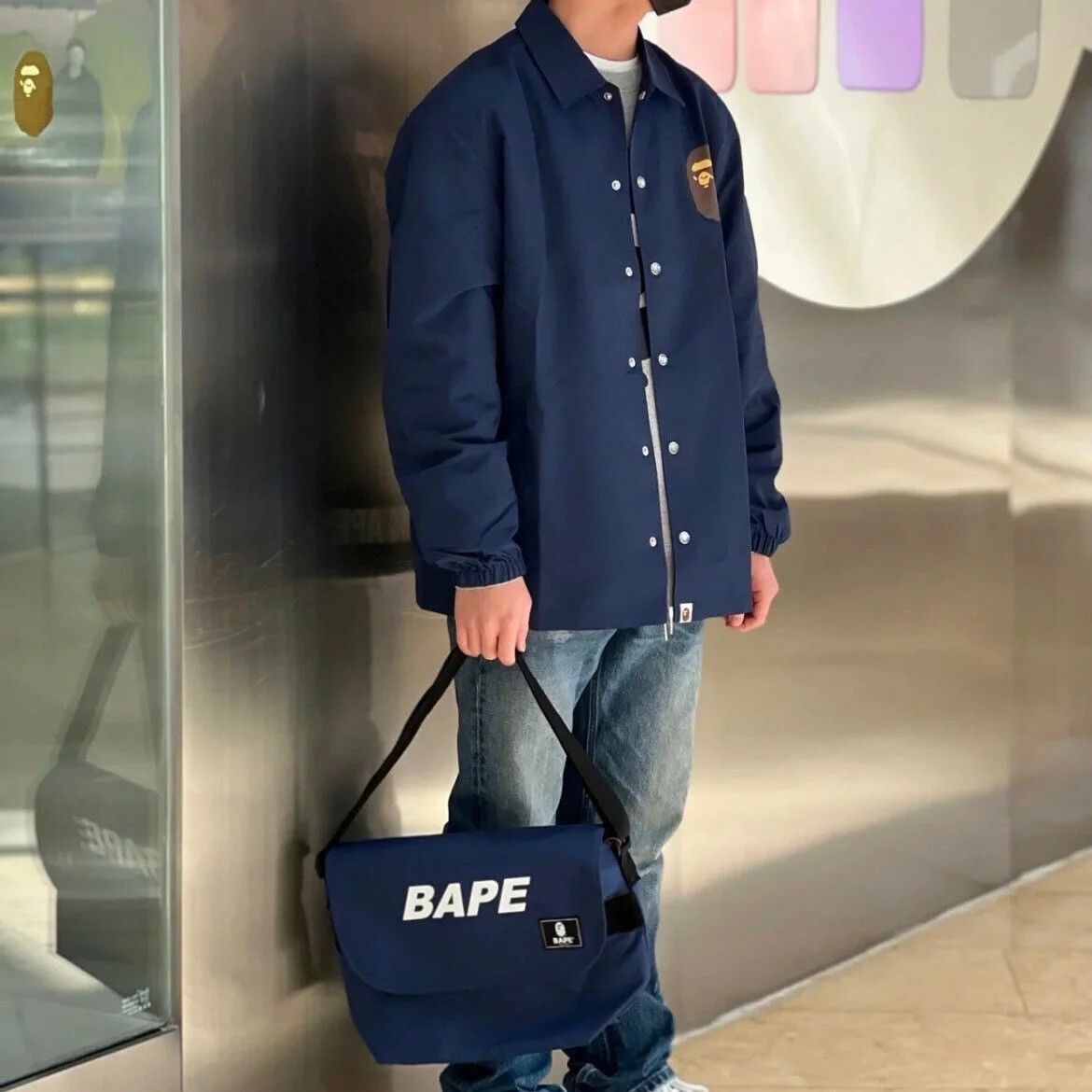 Bape 🔥 BAPE Shoulder Bag A Bathing Ape Sling Messenger Size ONE SIZE - 9 Thumbnail