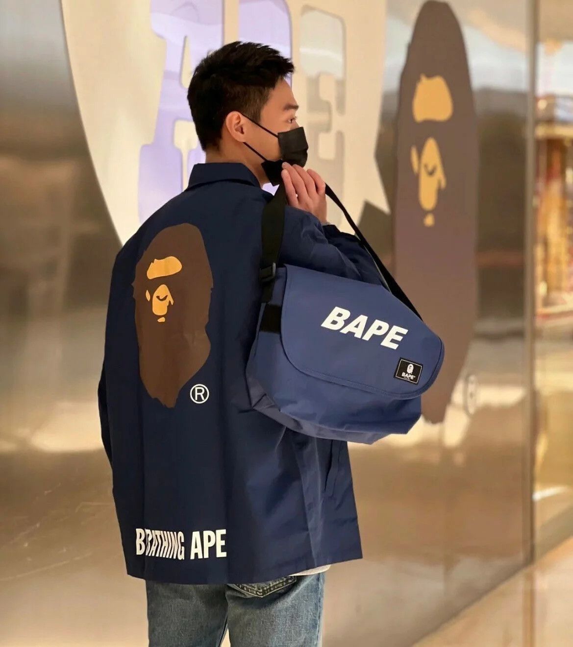 Bape 🔥 BAPE Shoulder Bag A Bathing Ape Sling Messenger Size ONE SIZE - 7 Thumbnail