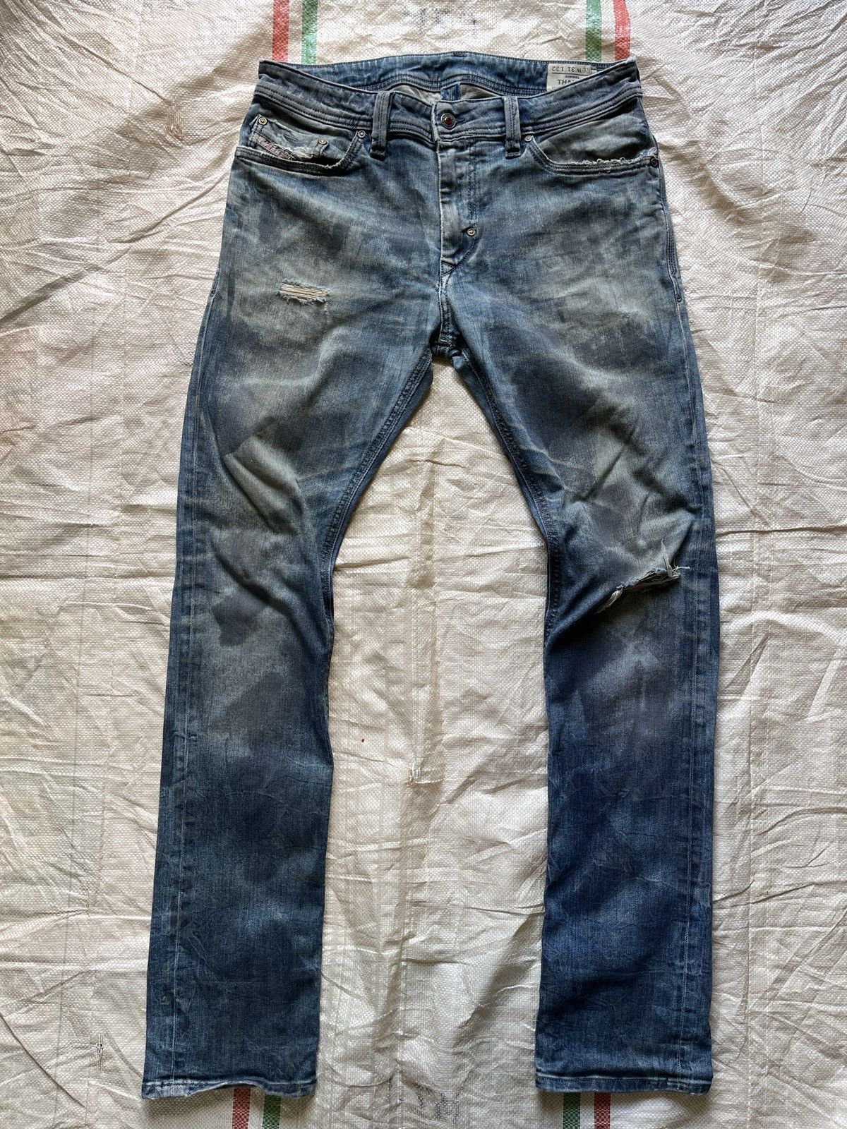 Diesel × Vintage Thrashed Diesel Black Thanaz Vintage Made In Italy Size US 31 - 24 Thumbnail