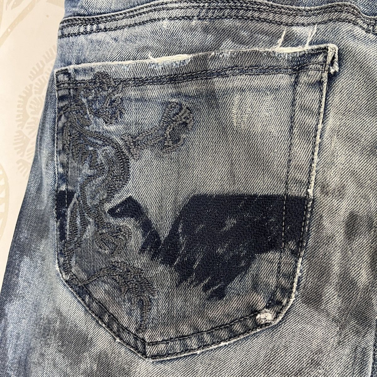 Diesel × Vintage Thrashed Diesel Black Thanaz Vintage Made In Italy Size US 31 - 22 Thumbnail