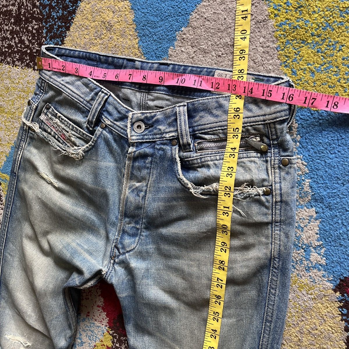 Diesel × Vintage Diesel Paddom Vintage Distressed Denim Made In Italy Size US 30 / EU 46 - 2 Thumbnail