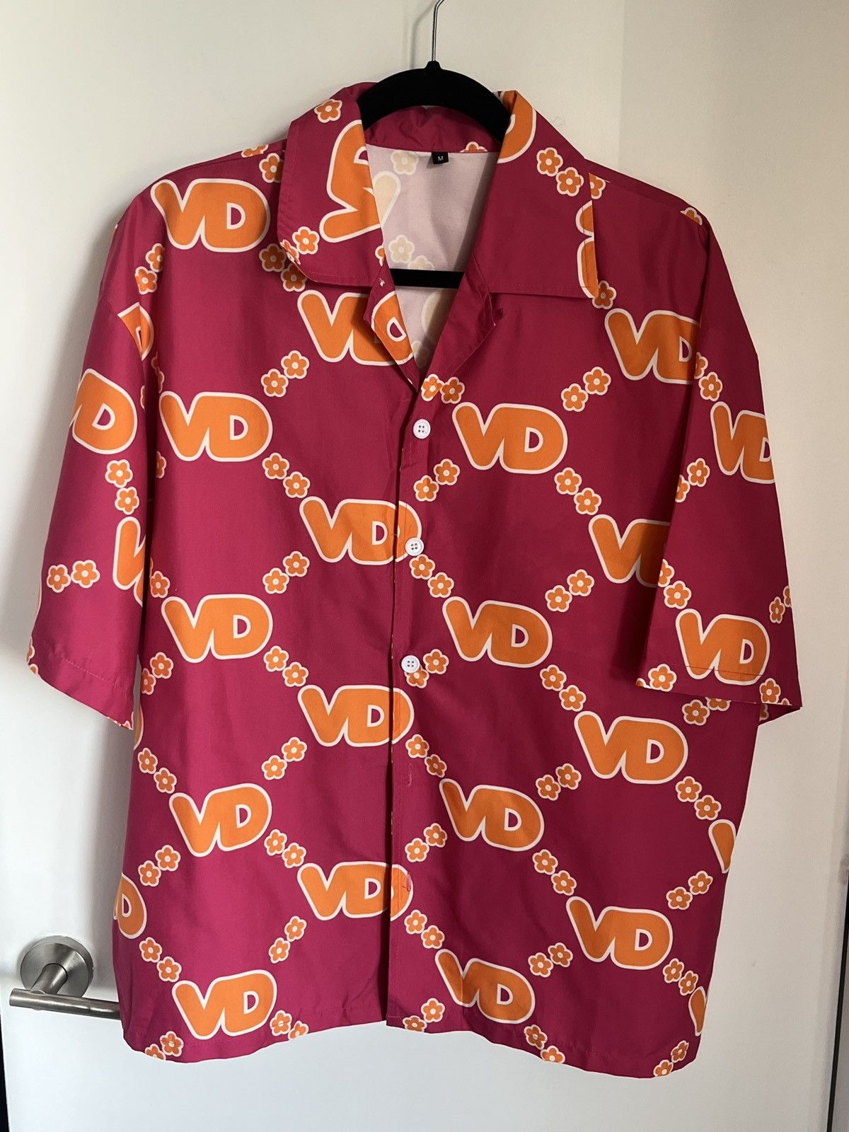 Vandy The Pink Vandy the Pink Monogram All-Over Print Short Sleeve Shirt M  | Grailed