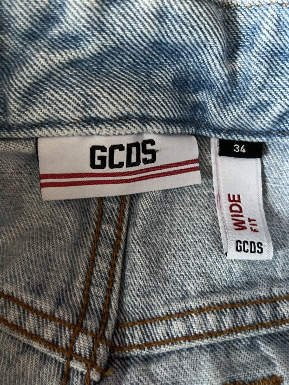GCDS GCDS Wide Fit Logo-Patch Denim Shorts 34 Size US 34 / EU 50 - 7 Thumbnail