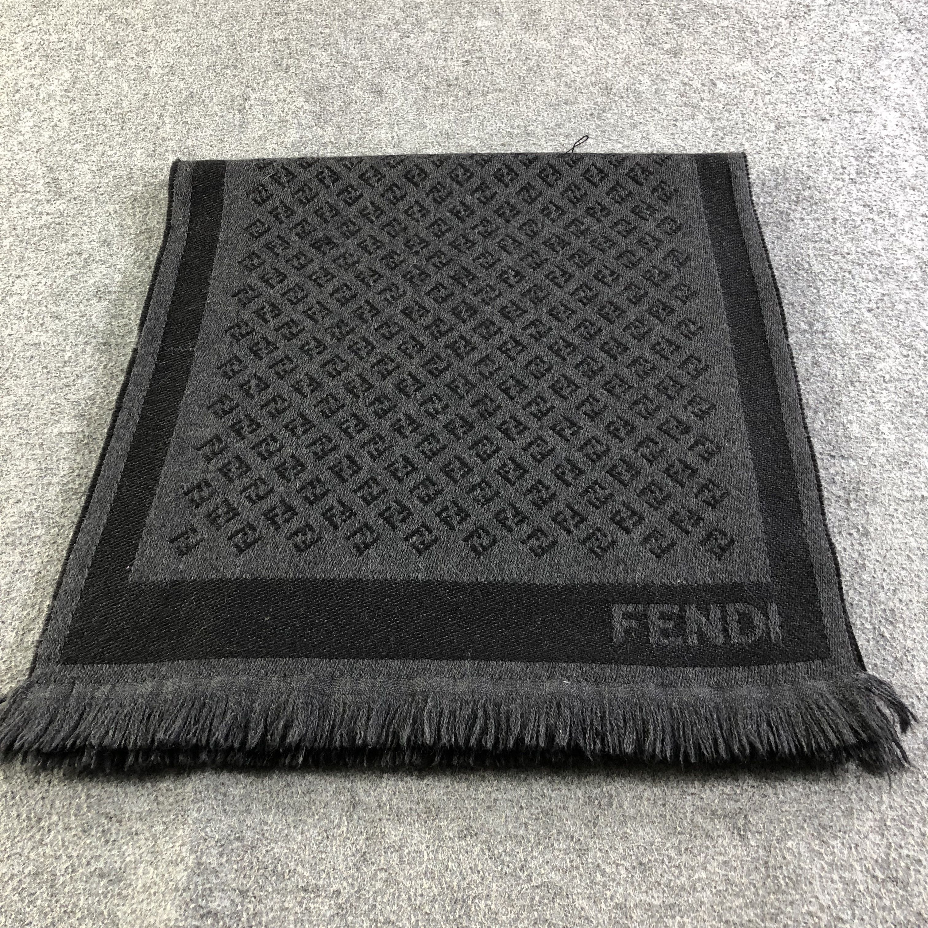 Fendi Fendi FF Monogram Wool Scarf Muffler V1737 Size ONE SIZE - 4 Thumbnail