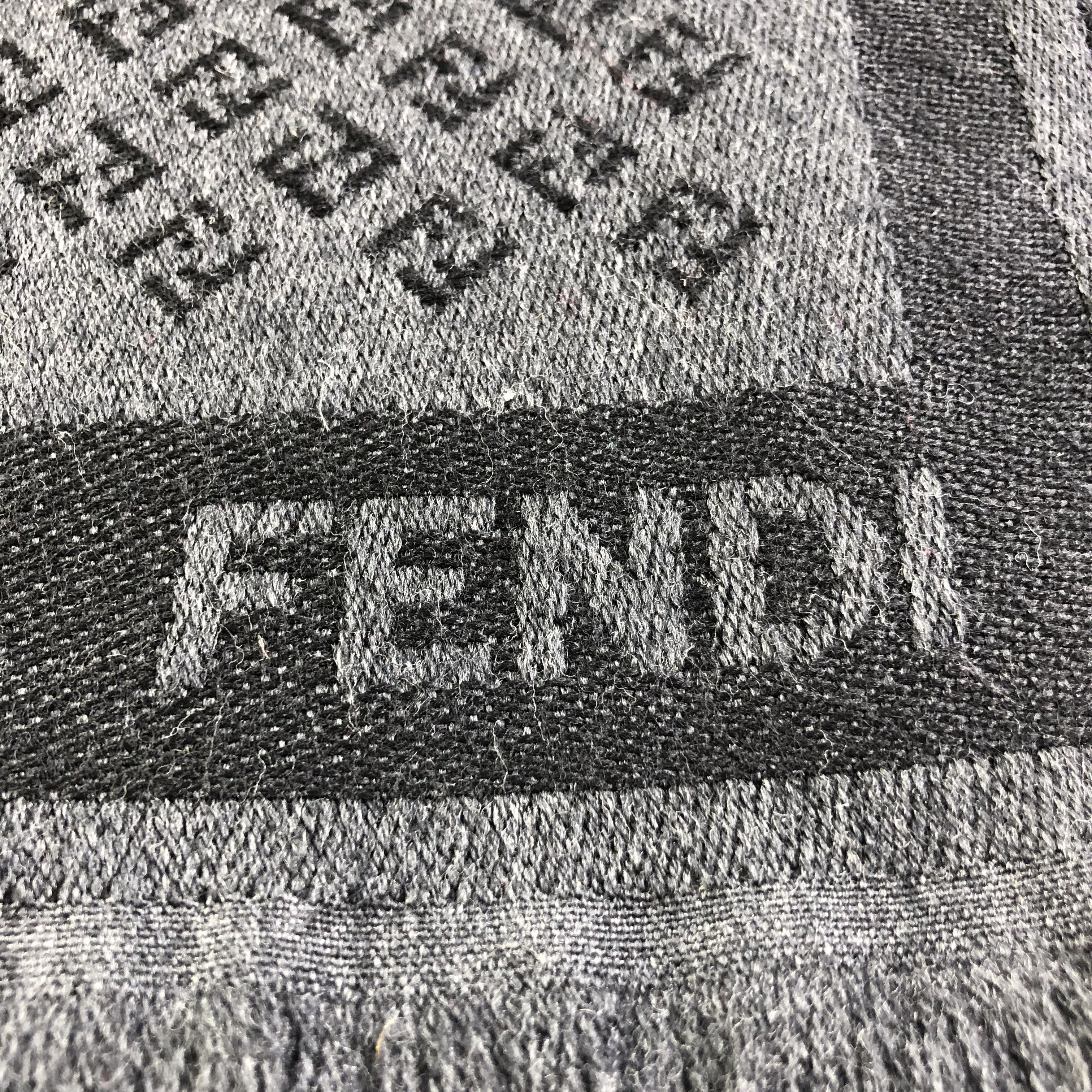 Fendi Fendi FF Monogram Wool Scarf Muffler V1737 Size ONE SIZE - 5 Thumbnail