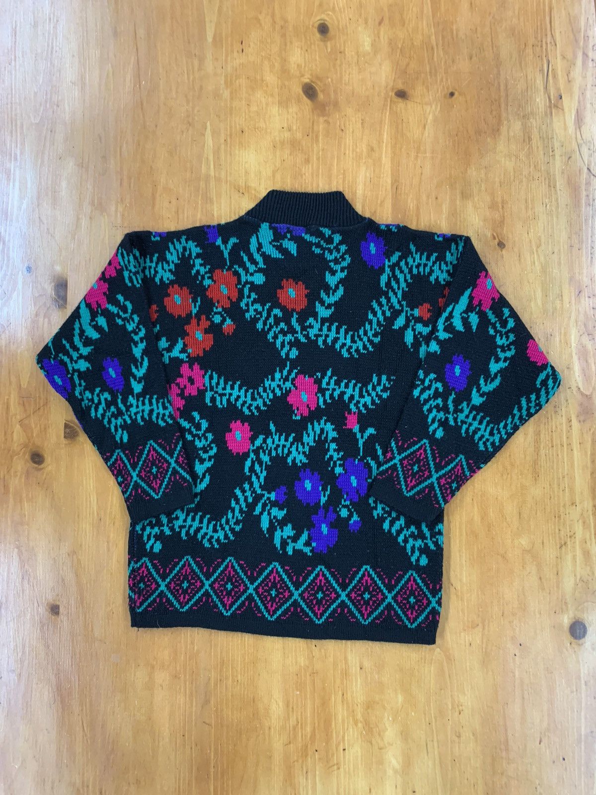 Vintage Vintage Floral Vine Knit Sweater Size US S / EU 44-46 / 1 - 3 Thumbnail