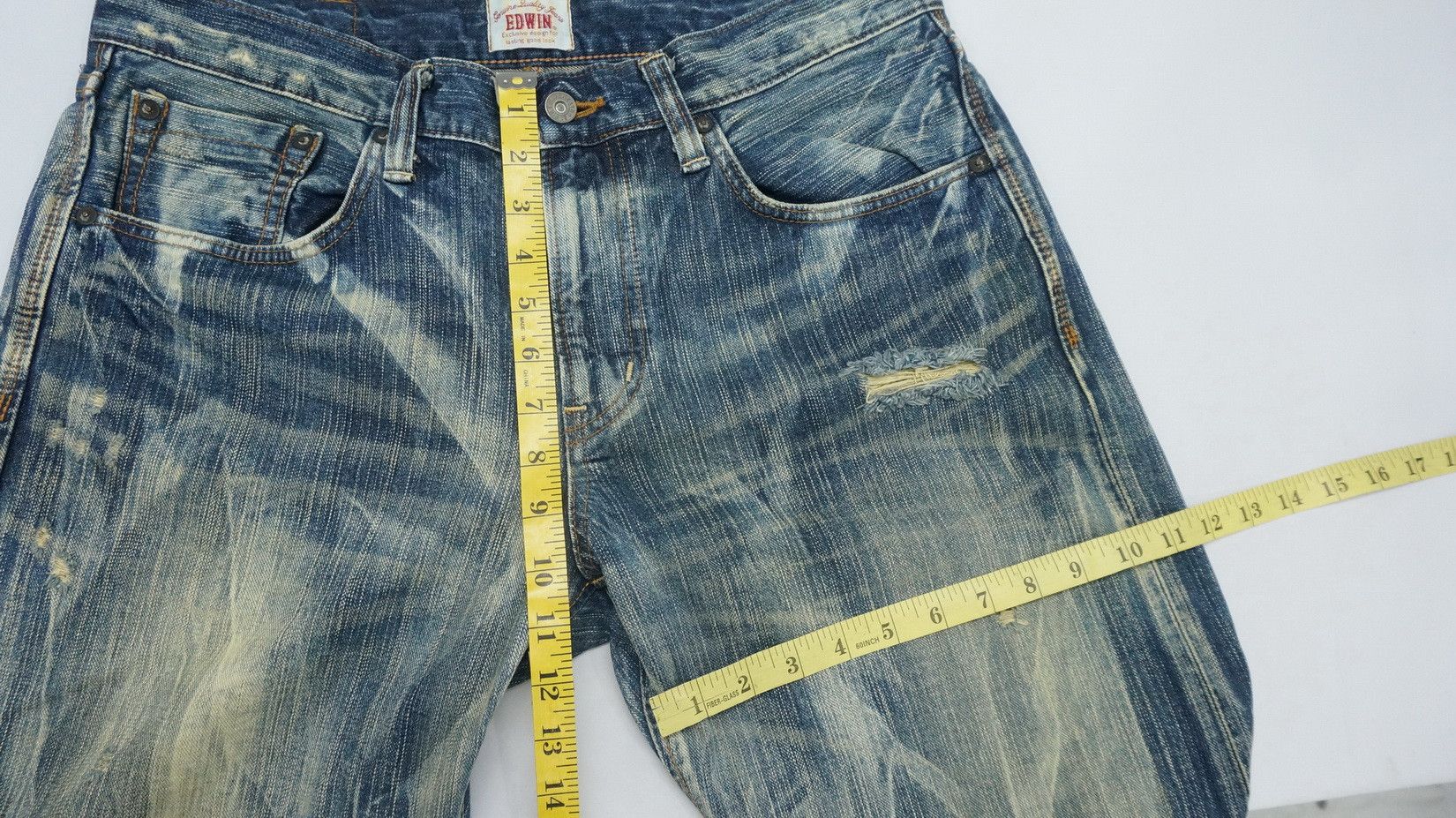 Edwin Steals! EDWIN Exclusive Vintage Distressed Jeans Size US 34 / EU 50 - 13 Thumbnail