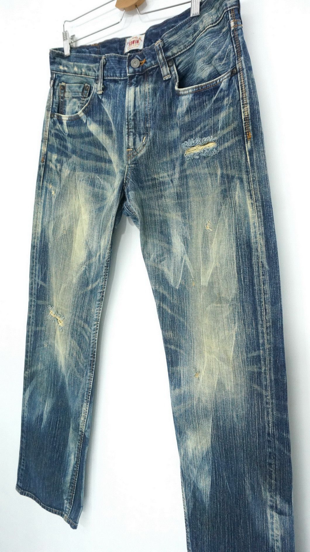 Edwin Steals! EDWIN Exclusive Vintage Distressed Jeans Size US 34 / EU 50 - 1 Thumbnail