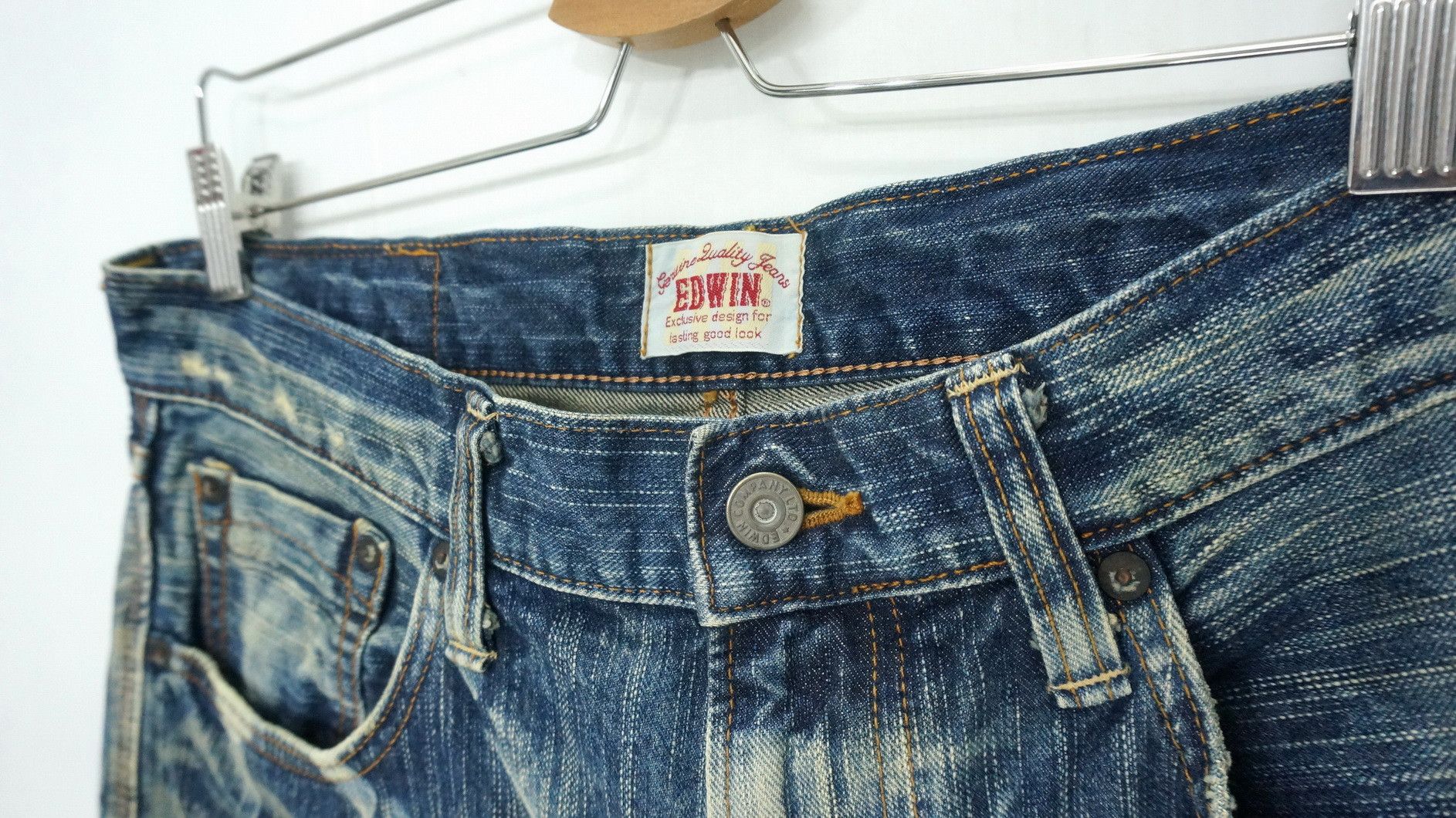 Edwin Steals! EDWIN Exclusive Vintage Distressed Jeans Size US 34 / EU 50 - 8 Thumbnail