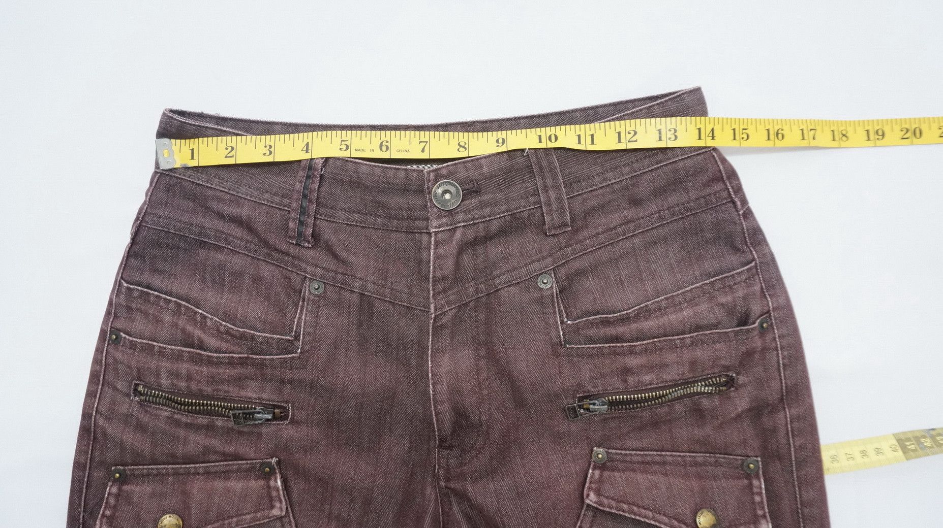 Mossimo VTG Wornout! MOSSIMO Herringbone Faded Bush Skinny Cargo Size US 28 / EU 44 - 14 Thumbnail
