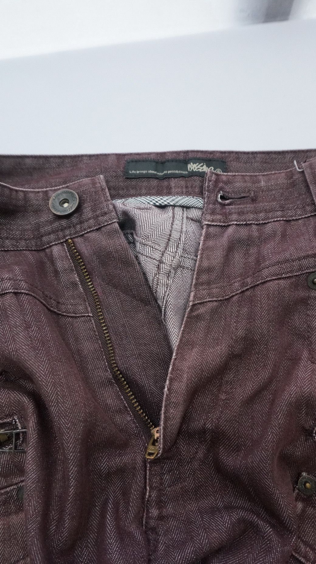 Mossimo VTG Wornout! MOSSIMO Herringbone Faded Bush Skinny Cargo Size US 28 / EU 44 - 21 Thumbnail
