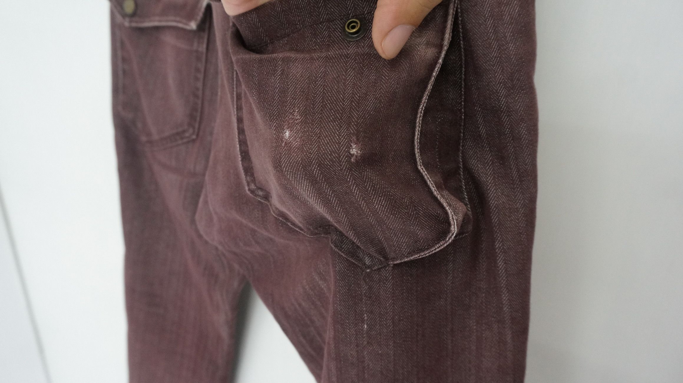 Mossimo VTG Wornout! MOSSIMO Herringbone Faded Bush Skinny Cargo Size US 28 / EU 44 - 9 Thumbnail