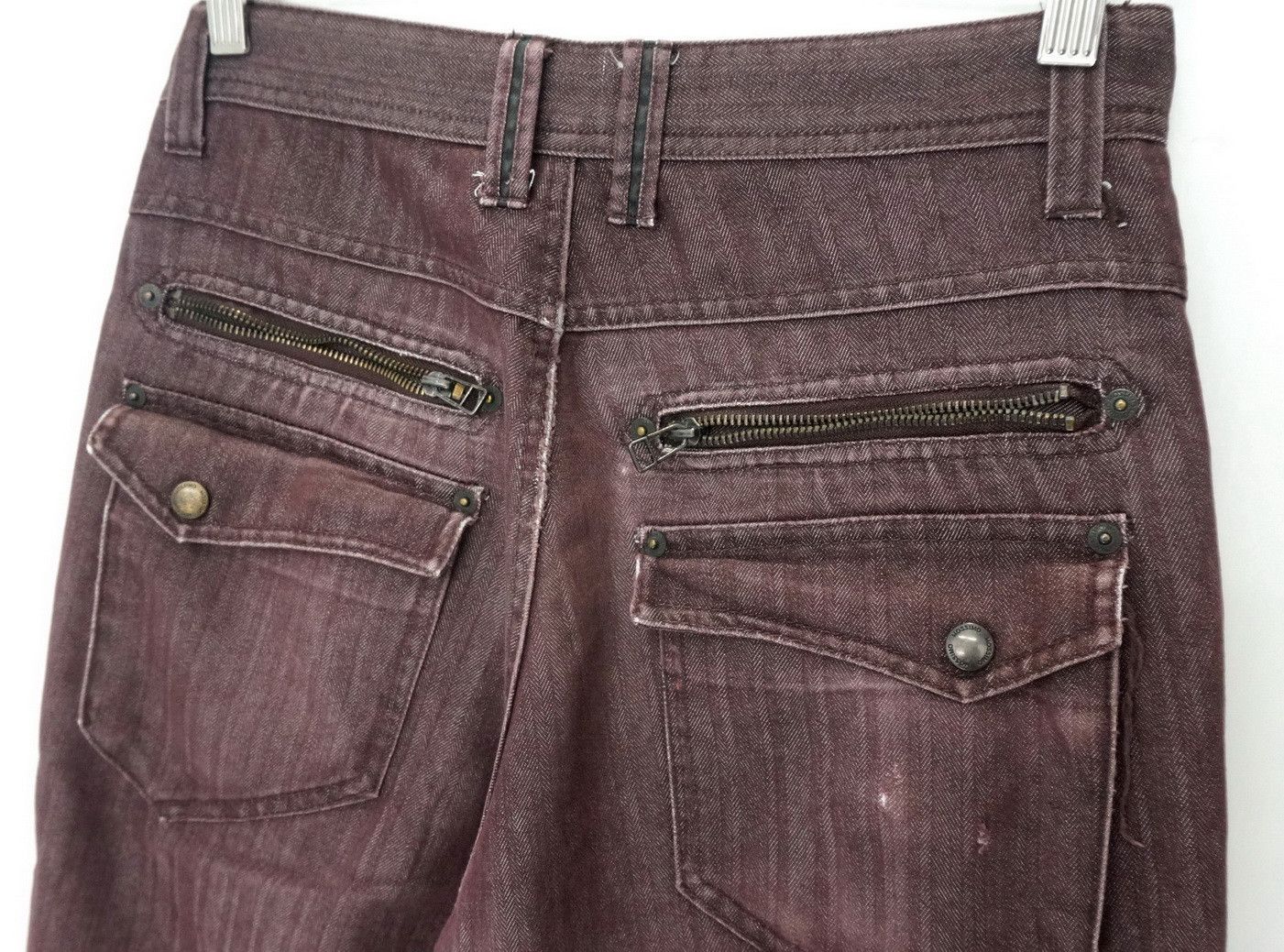 Mossimo VTG Wornout! MOSSIMO Herringbone Faded Bush Skinny Cargo Size US 28 / EU 44 - 8 Thumbnail