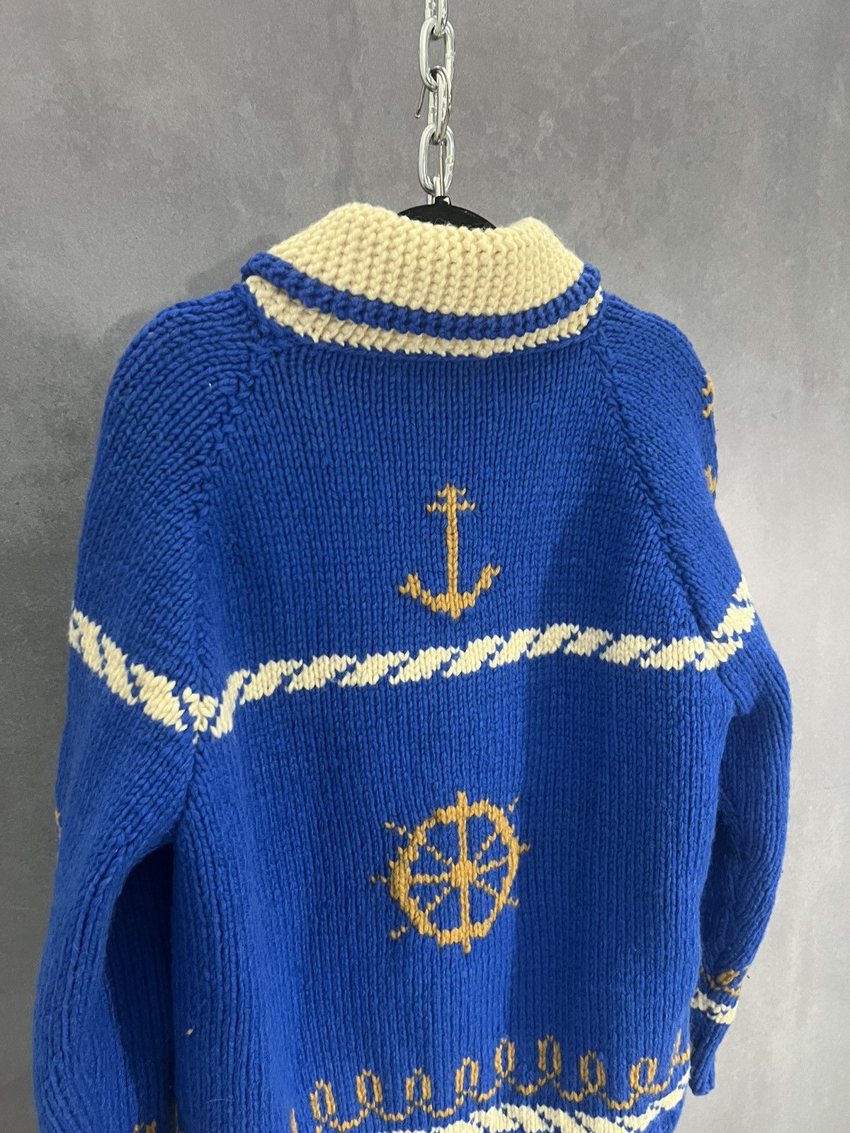 Vintage Vintage 50s nautical cowichan boat motif rare silk lined Size US L / EU 52-54 / 3 - 8 Thumbnail