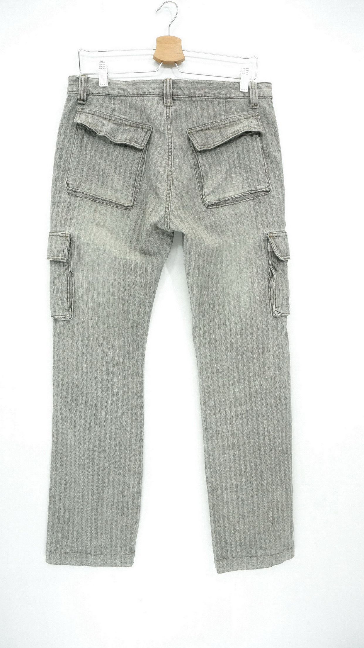 Global Work Vtg 🔥 GLOBAL WORK 🔥 Herringbone Denim Cargo Pants Size US 31 - 2 Thumbnail