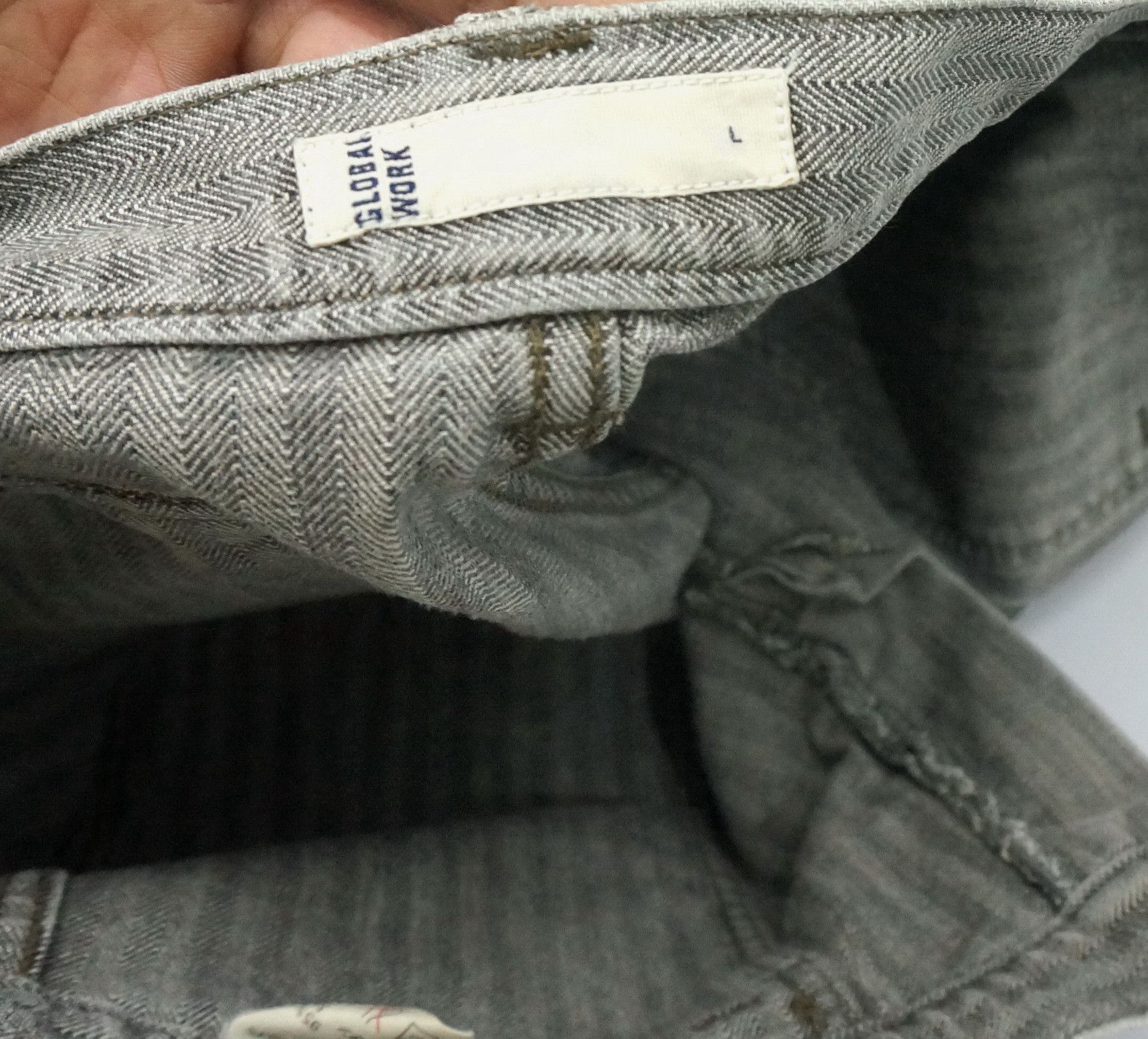 Global Work Vtg 🔥 GLOBAL WORK 🔥 Herringbone Denim Cargo Pants Size US 31 - 4 Thumbnail