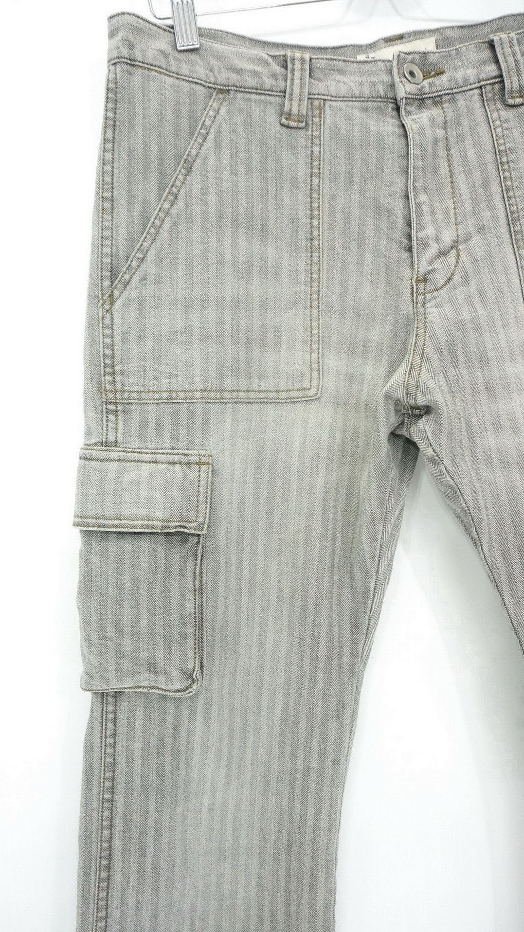 Global Work Vtg 🔥 GLOBAL WORK 🔥 Herringbone Denim Cargo Pants Size US 31 - 6 Thumbnail