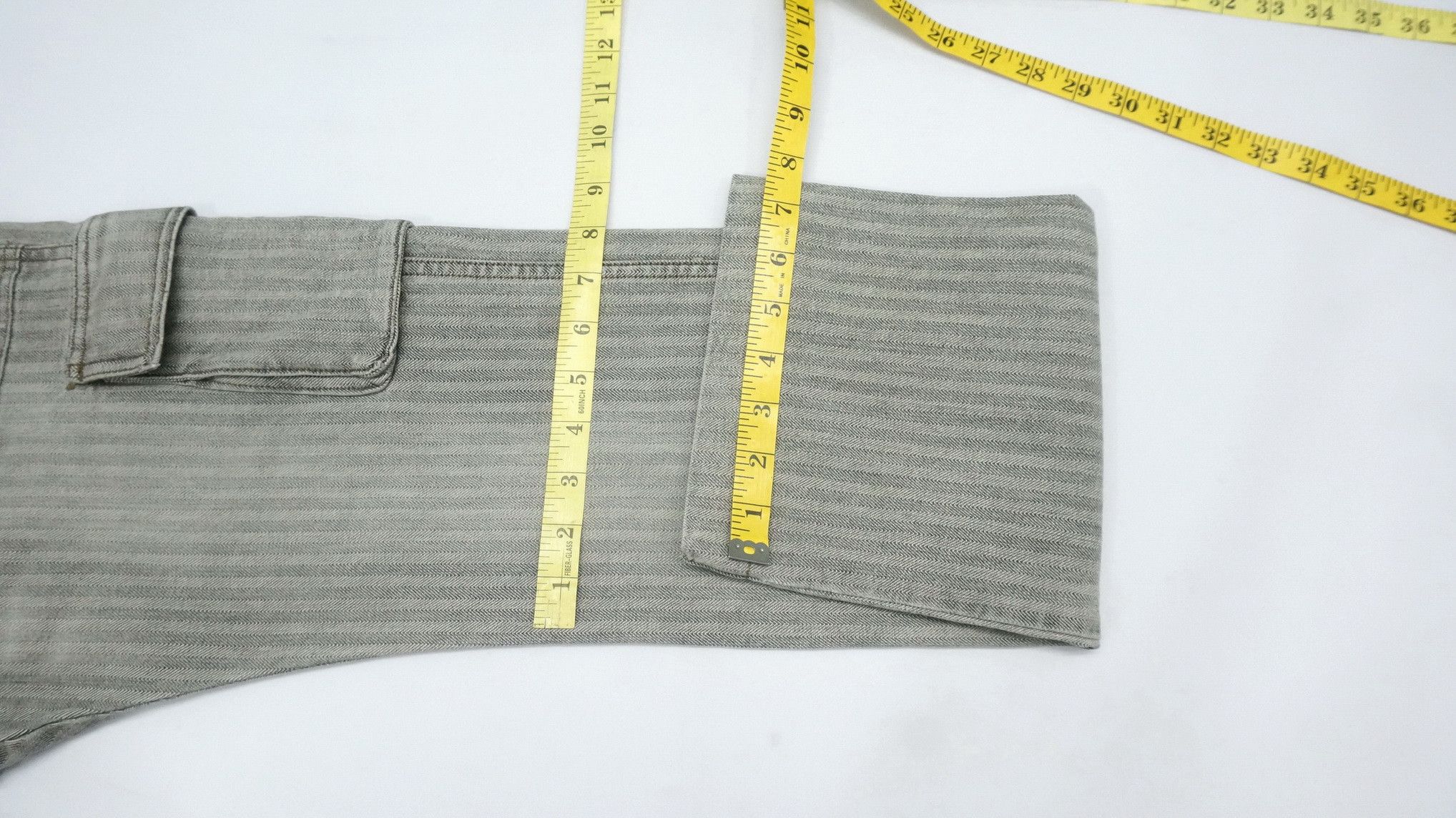 Global Work Vtg 🔥 GLOBAL WORK 🔥 Herringbone Denim Cargo Pants Size US 31 - 15 Thumbnail