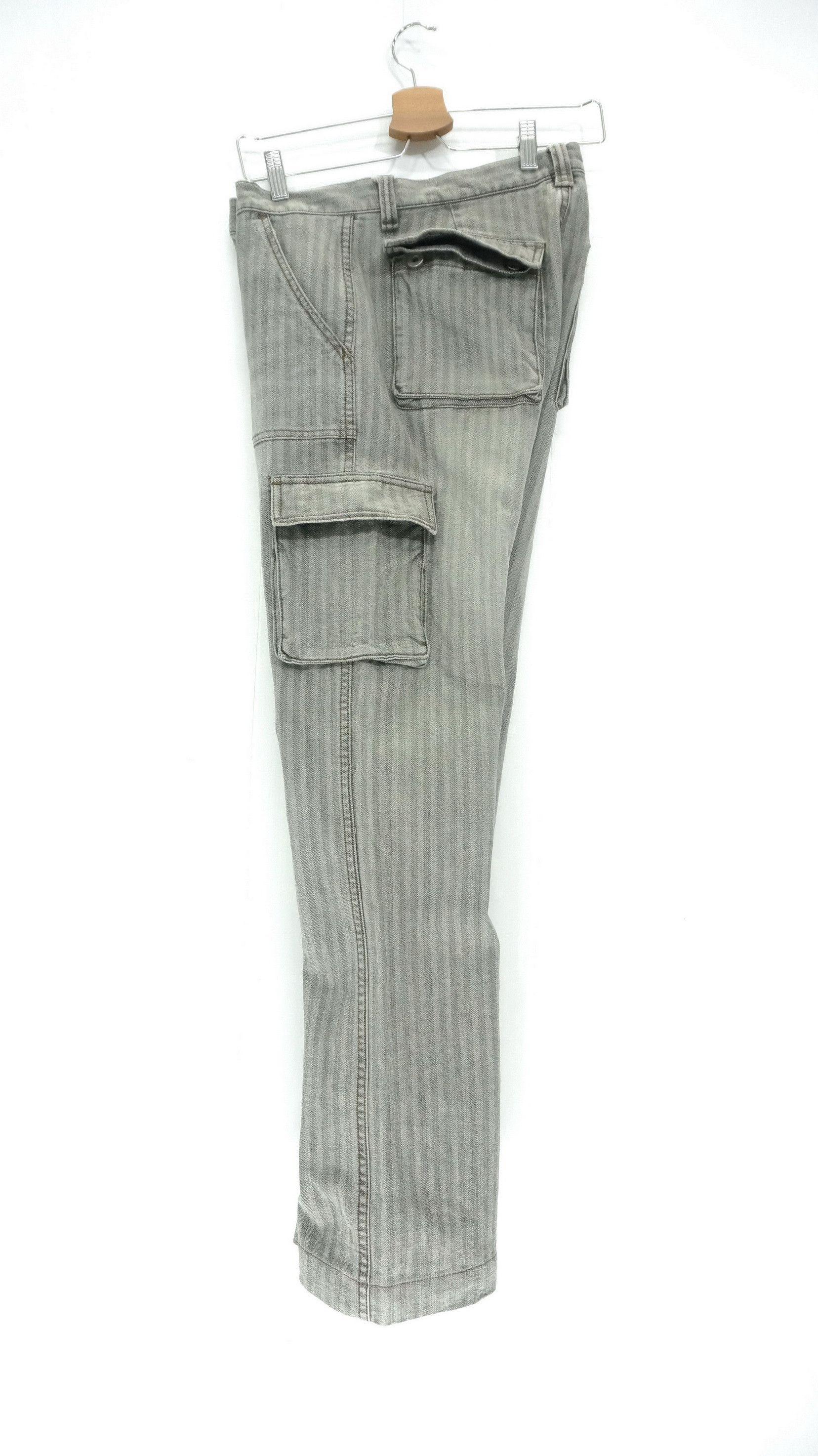 Global Work Vtg 🔥 GLOBAL WORK 🔥 Herringbone Denim Cargo Pants Size US 31 - 3 Thumbnail