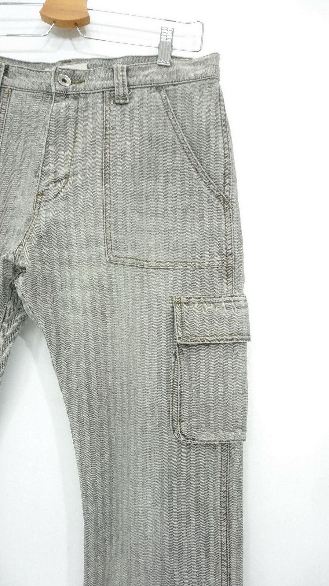 Global Work Vtg 🔥 GLOBAL WORK 🔥 Herringbone Denim Cargo Pants Size US 31 - 5 Thumbnail