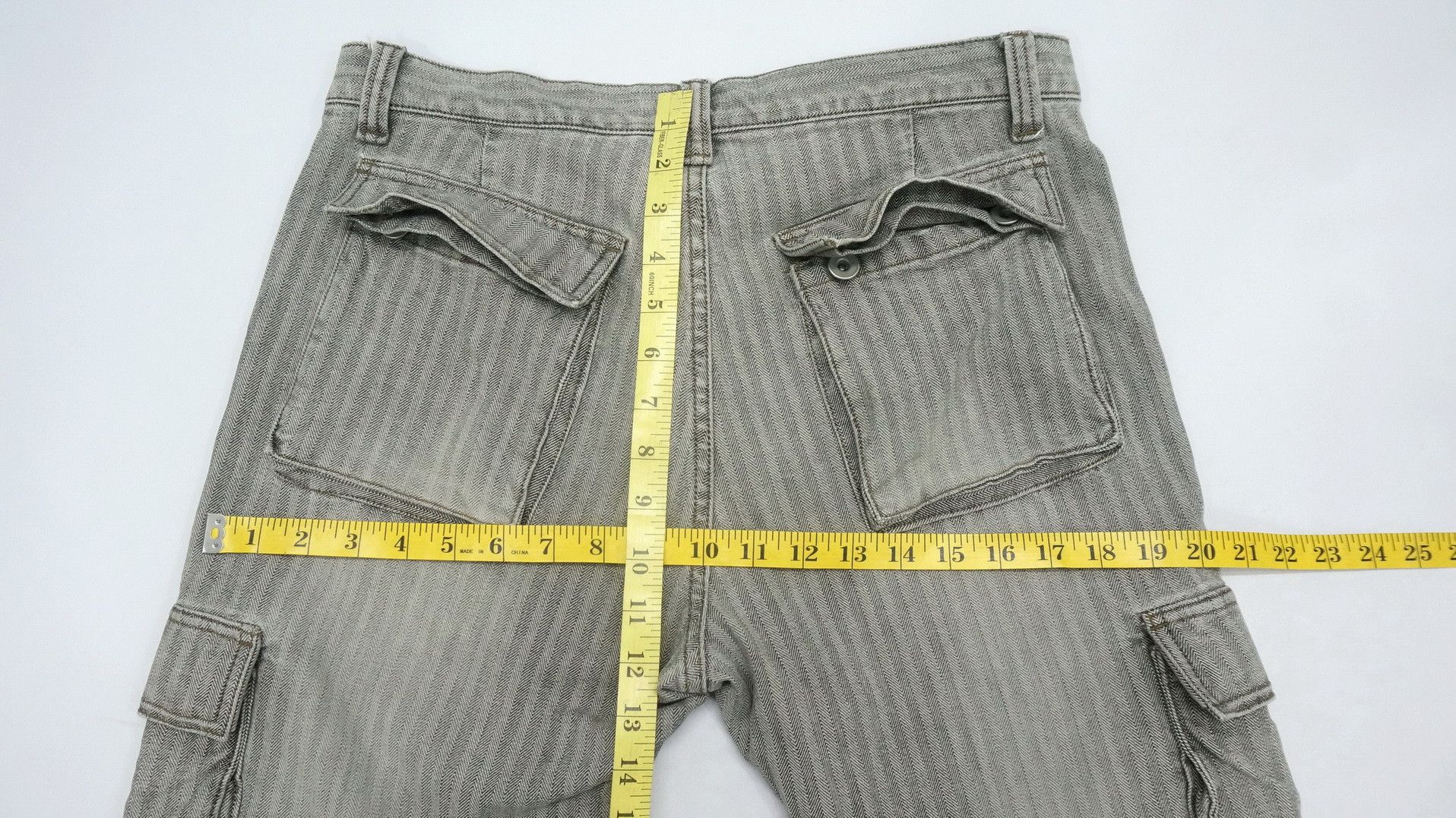 Global Work Vtg 🔥 GLOBAL WORK 🔥 Herringbone Denim Cargo Pants Size US 31 - 16 Thumbnail