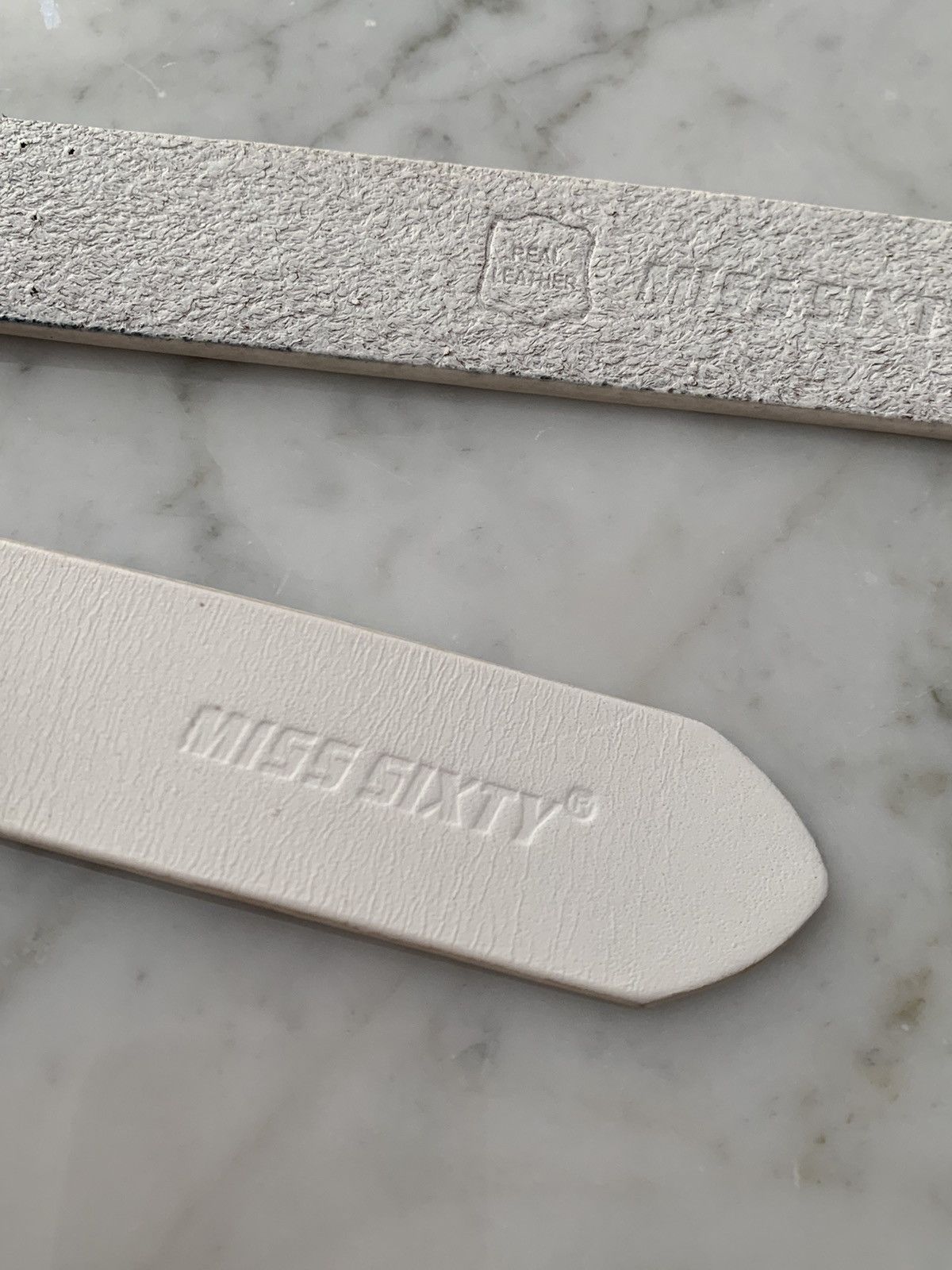 Miss Sixty MISS SIXTY WHITE LEATHER BELT Size ONE SIZE - 6 Thumbnail