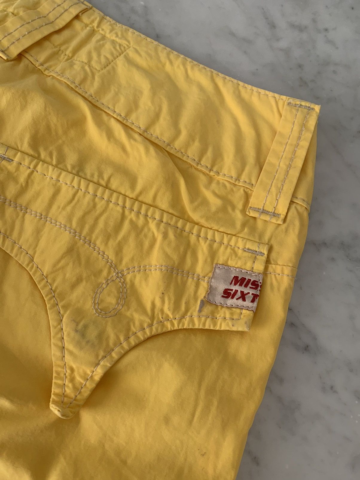 Miss Sixty VINTAGE MISS SIXTY YELLOW COTTON PANTS, MADE IN ITALY Size 24" / US 00 / IT 34 - 8 Thumbnail