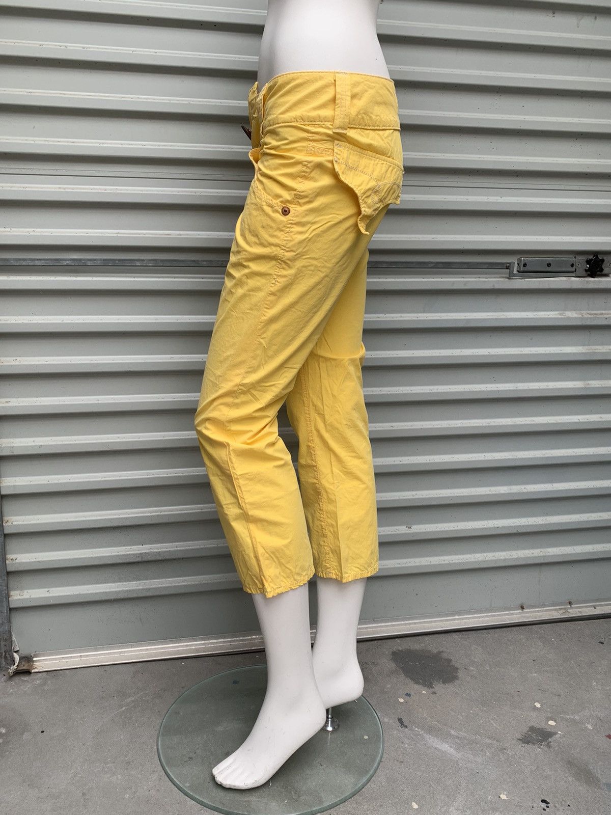 Miss Sixty VINTAGE MISS SIXTY YELLOW COTTON PANTS, MADE IN ITALY Size 24" / US 00 / IT 34 - 3 Thumbnail