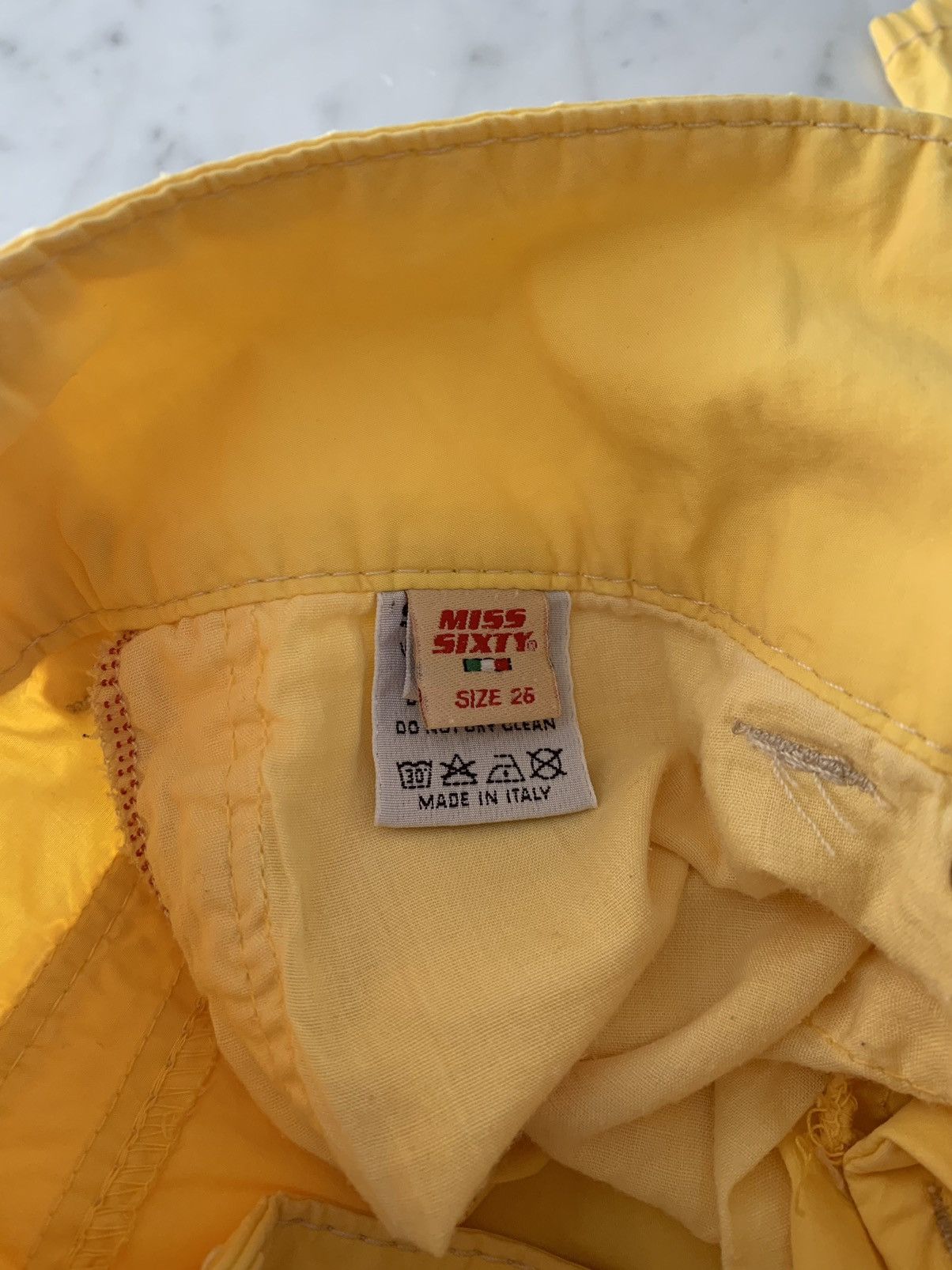 Miss Sixty VINTAGE MISS SIXTY YELLOW COTTON PANTS, MADE IN ITALY Size 24" / US 00 / IT 34 - 10 Thumbnail