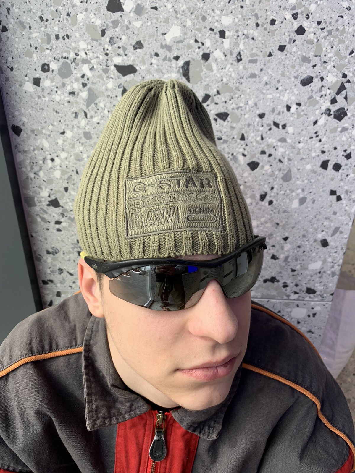 G-Star G-Star Raw Denim Olive Original Beanie Hat Size ONE SIZE - 2 Thumbnail