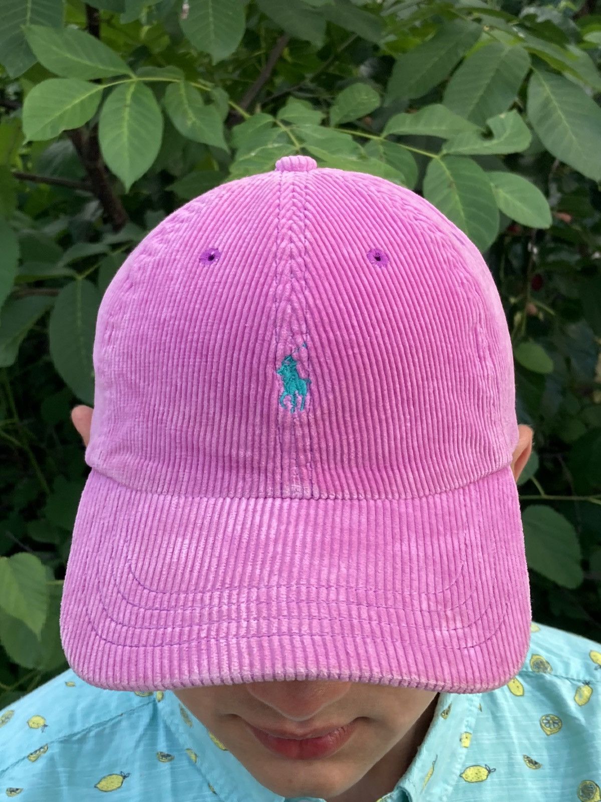 Polo Ralph Lauren × Vintage Vintage Polo Ralph Lauren corduroy pink cap hat Size ONE SIZE - 3 Thumbnail