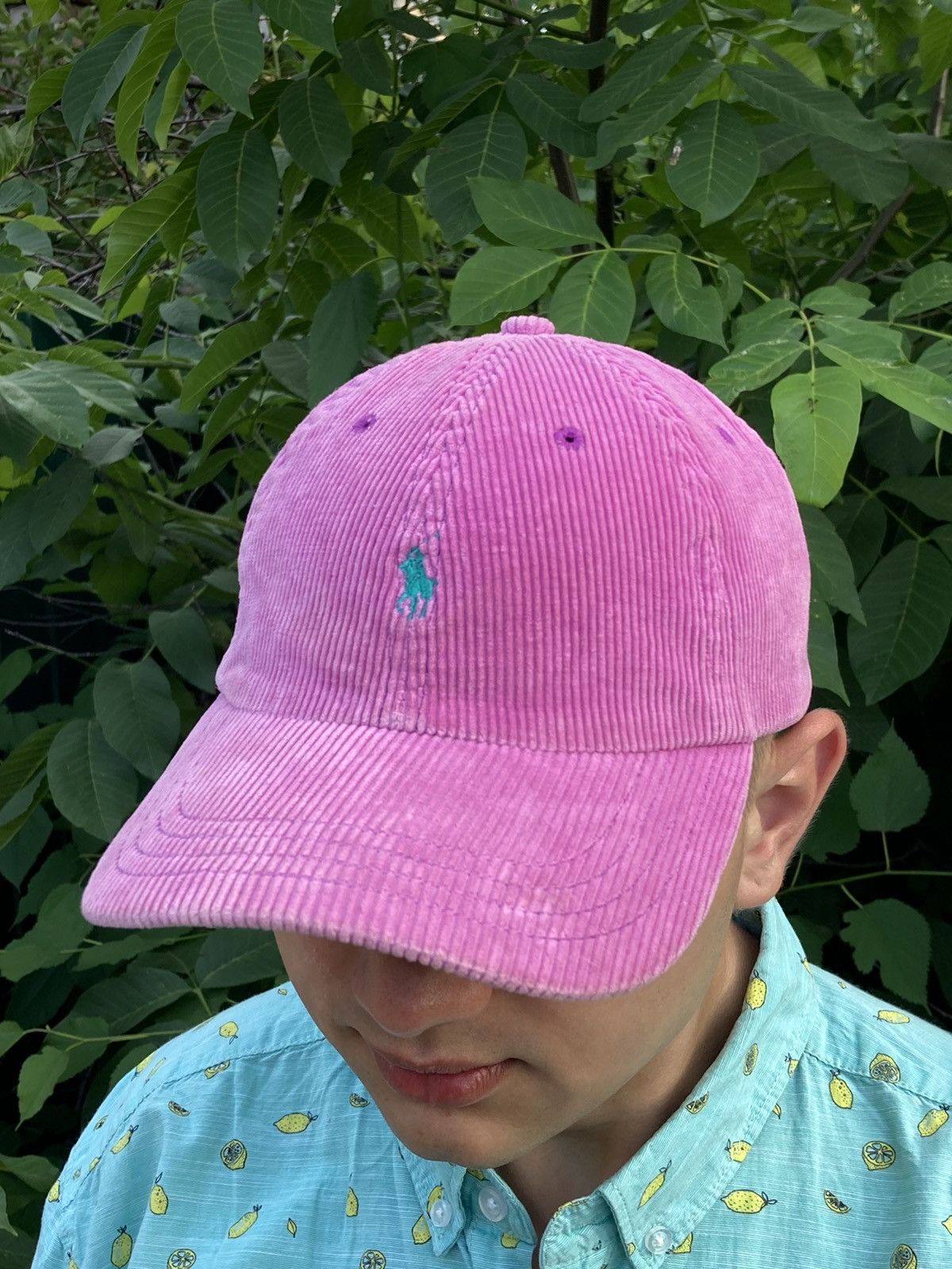 Polo Ralph Lauren × Vintage Vintage Polo Ralph Lauren corduroy pink cap hat Size ONE SIZE - 1 Thumbnail