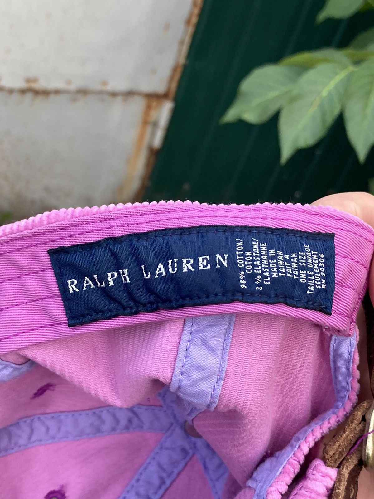 Polo Ralph Lauren × Vintage Vintage Polo Ralph Lauren corduroy pink cap hat Size ONE SIZE - 11 Thumbnail