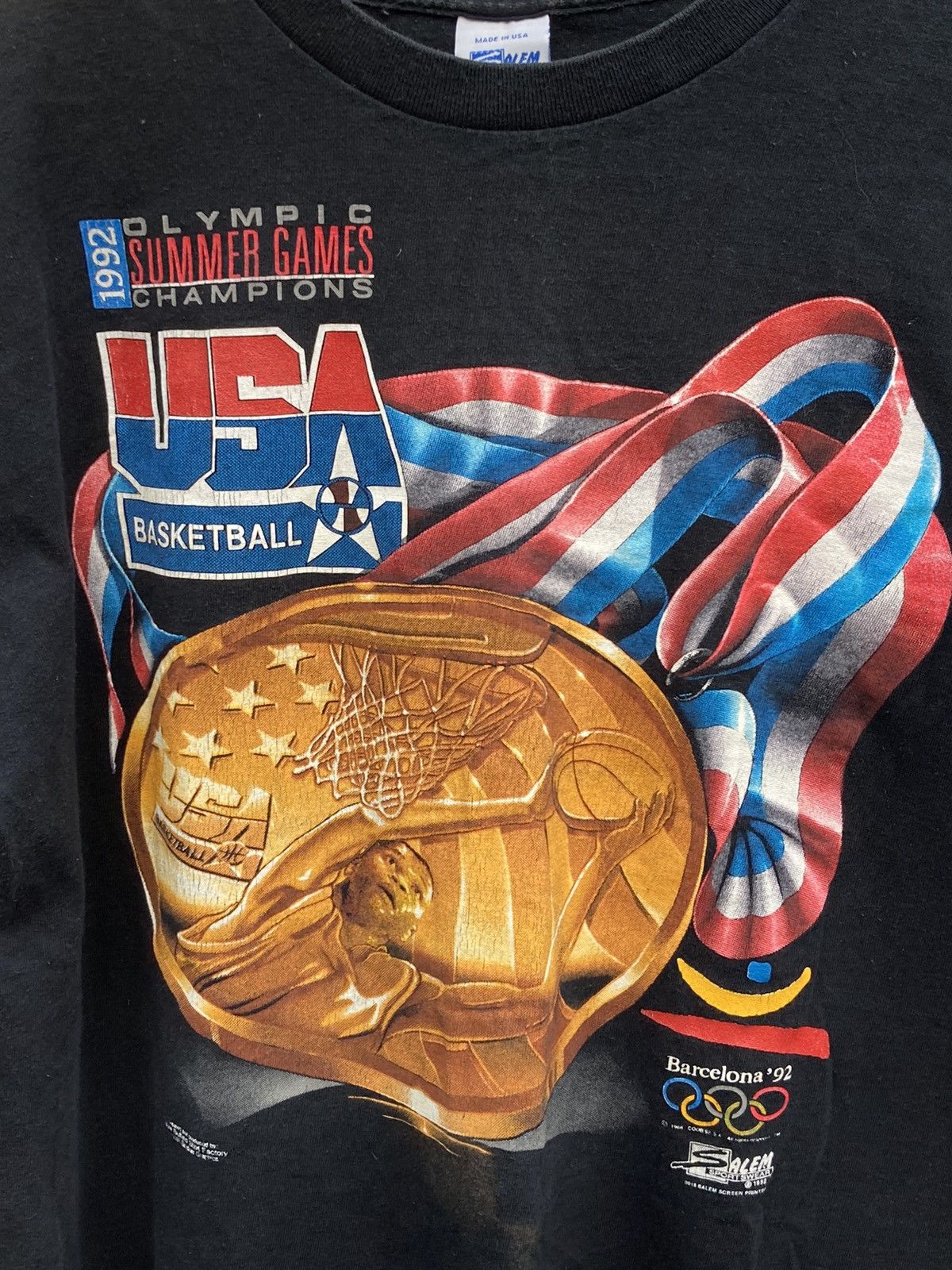 Salem Sportswear Vintage rare 1992 USA Olympic Basketball shirt Size US XL / EU 56 / 4 - 3 Thumbnail