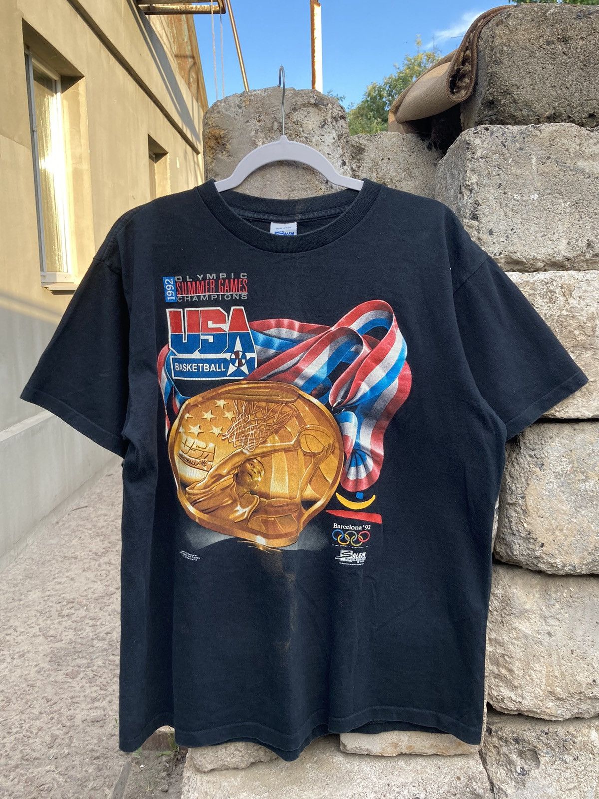 Salem Sportswear Vintage rare 1992 USA Olympic Basketball shirt Size US XL / EU 56 / 4 - 2 Thumbnail