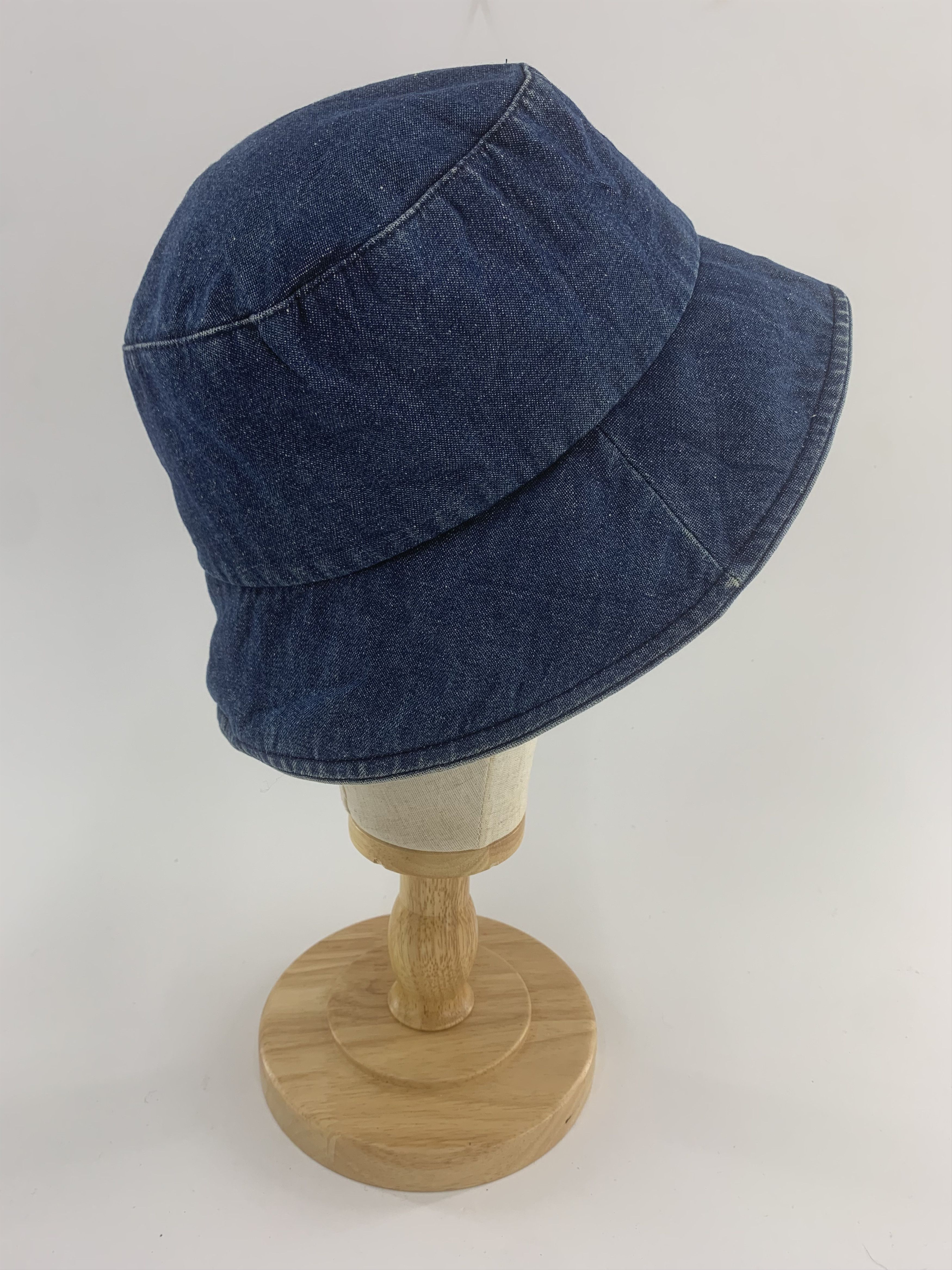 Japanese Brand Unknown Denim Hat Side Button Size ONE SIZE - 4 Thumbnail
