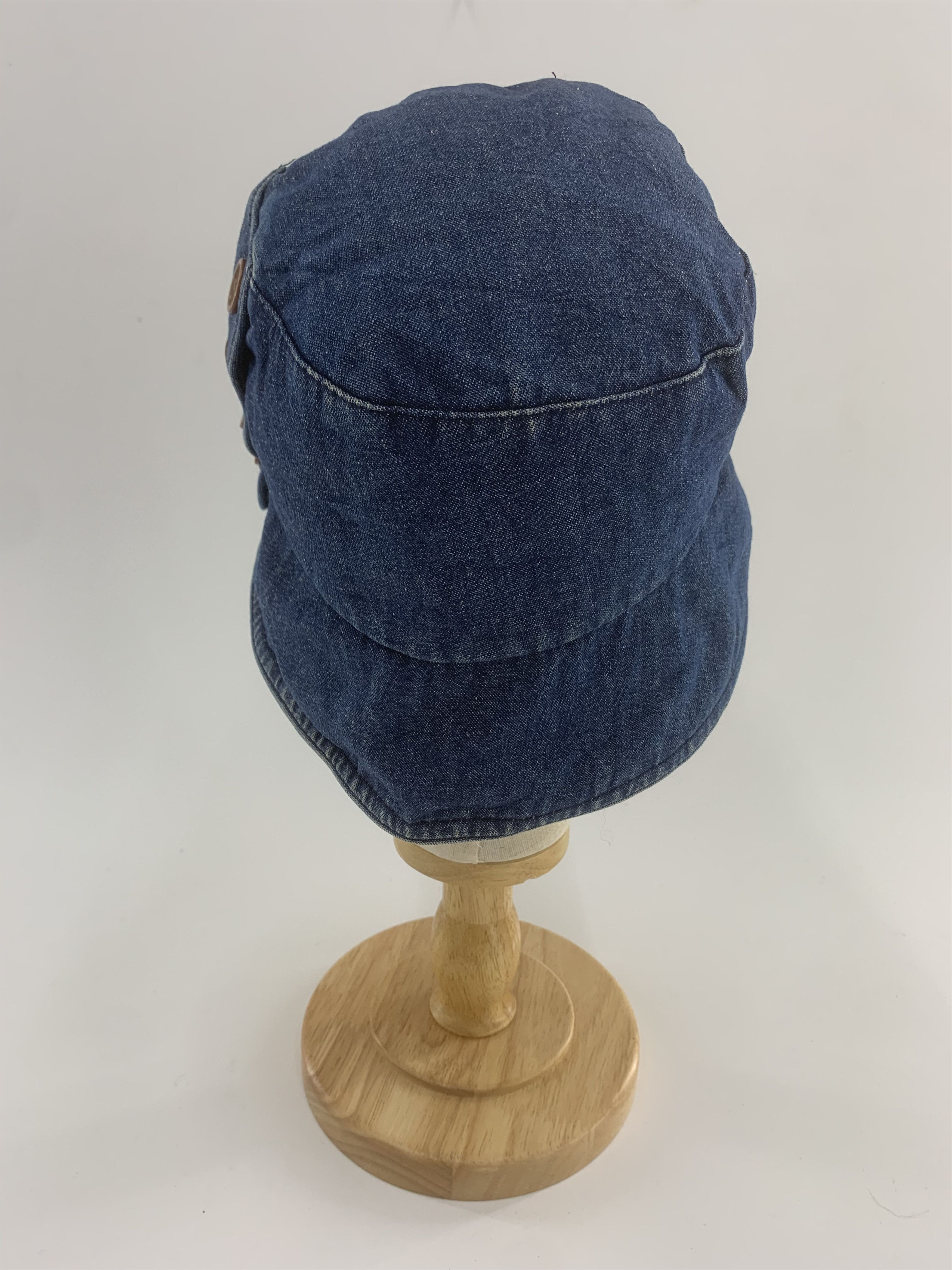 Japanese Brand Unknown Denim Hat Side Button Size ONE SIZE - 3 Thumbnail