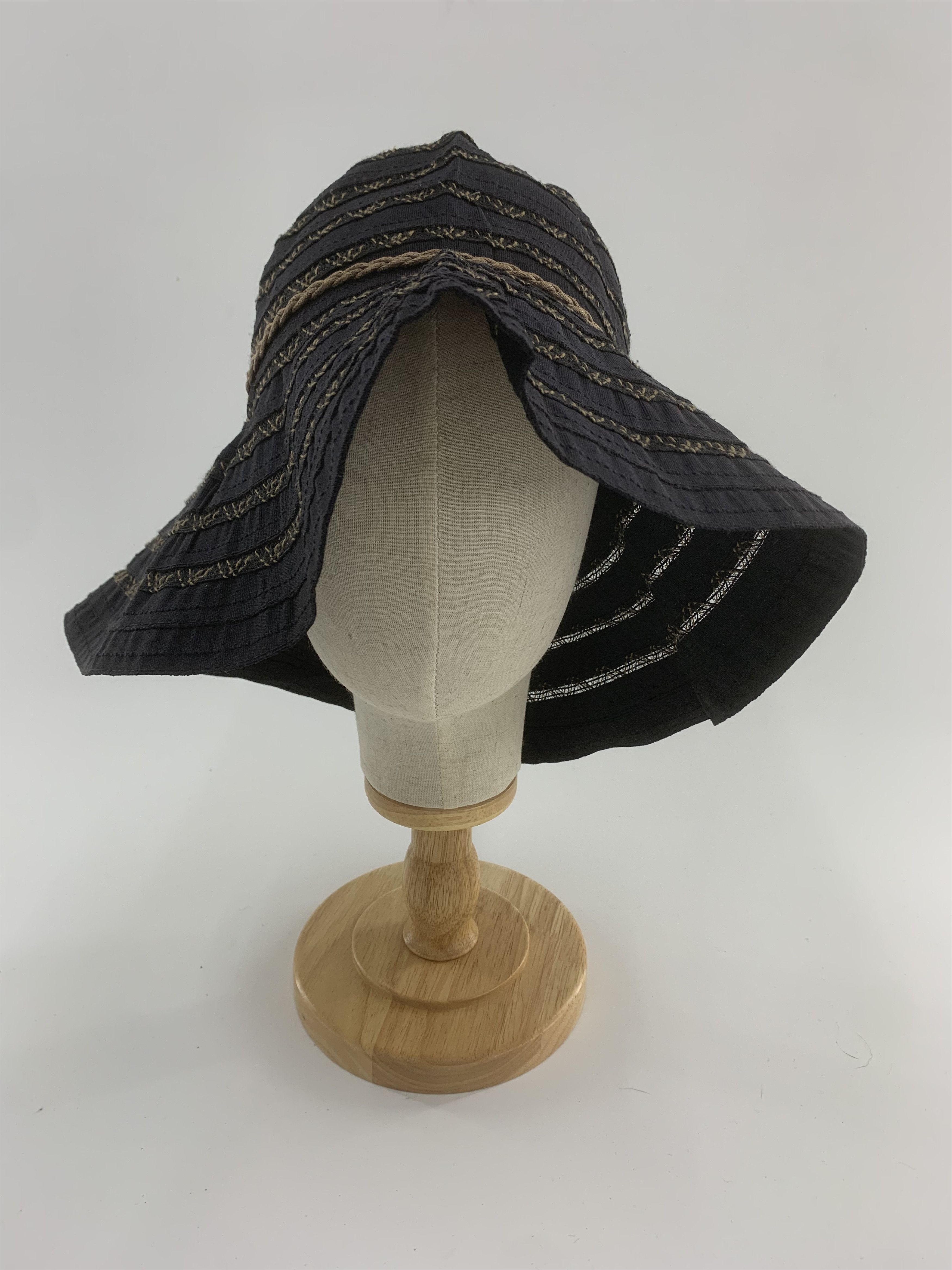 Vintage Black Stitched Hat Nice Design for Womens Size ONE SIZE - 2 Thumbnail