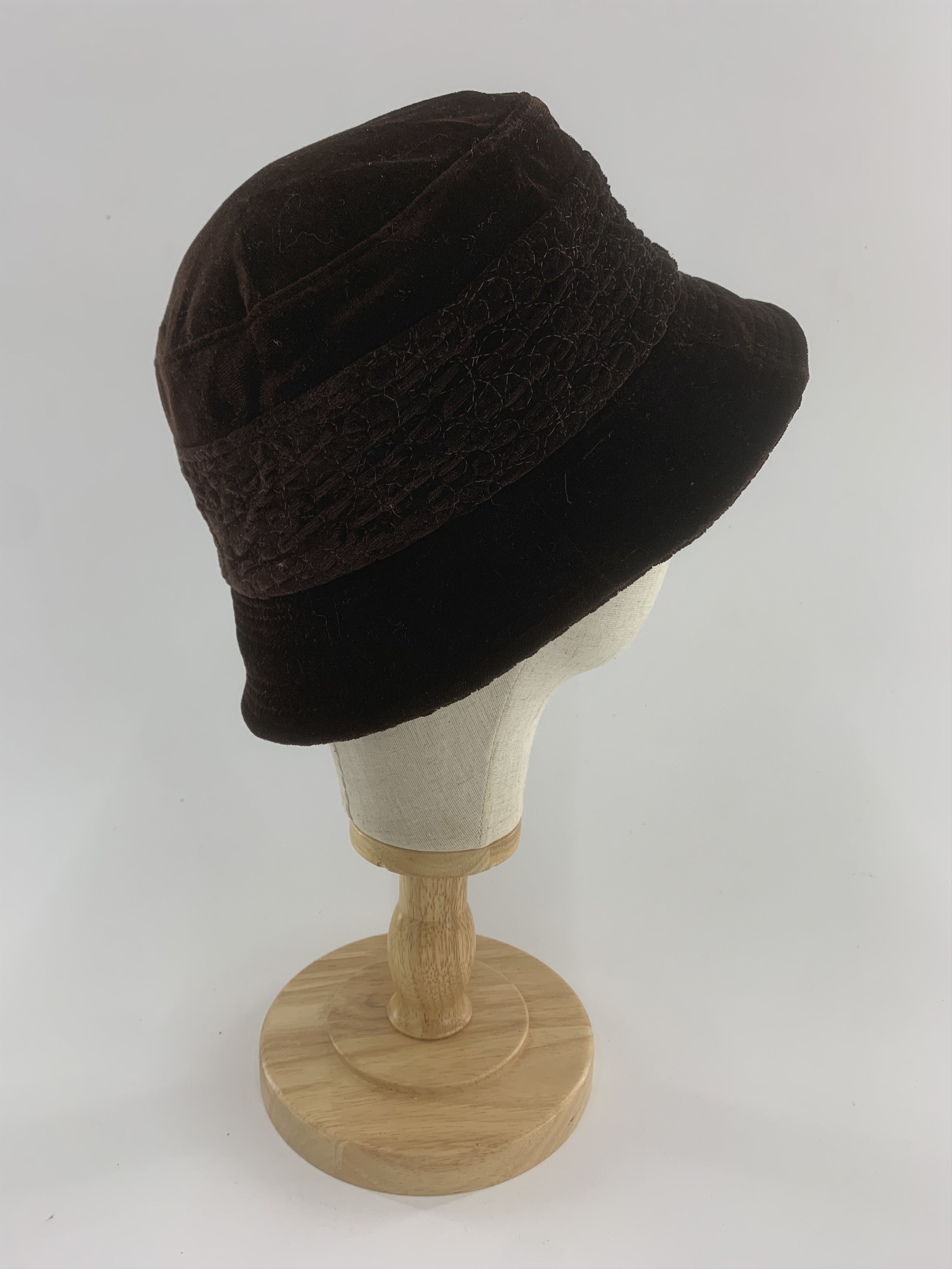 Japanese Brand Brown Velvet Ribbon Hat Nice Design Size ONE SIZE - 4 Thumbnail